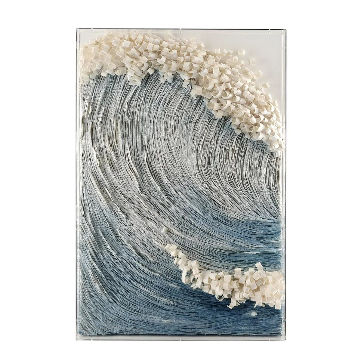 Tony Fey's Force of Nature is displayed from an acrylic box frame, designed for vertical installation only.