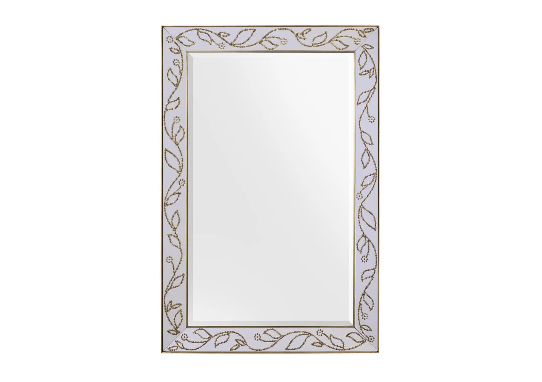 The John-Richard Napa Mirror is affixed with French cleats and designed for both vertical and horizontal display.