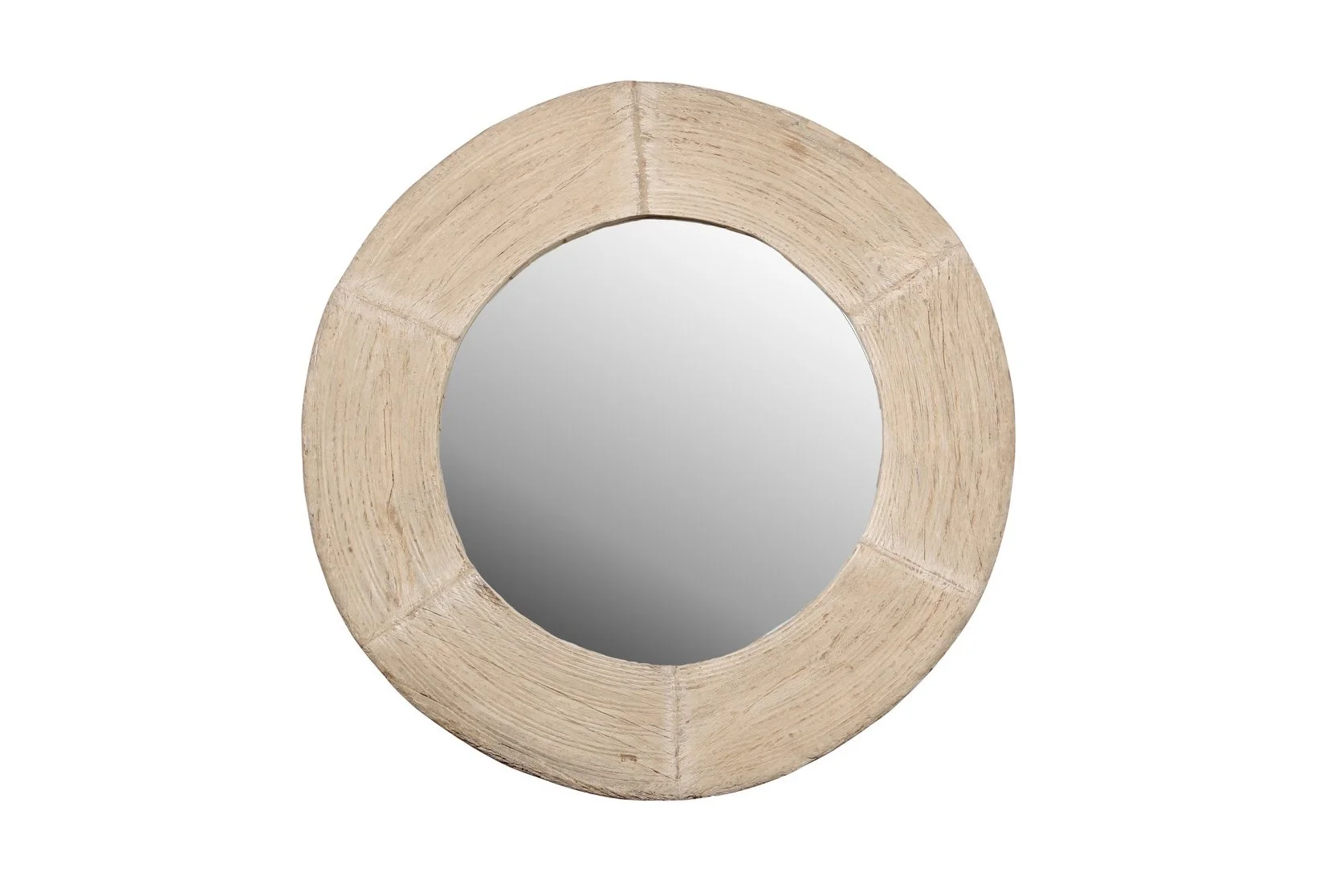 Wooden Round Mirror