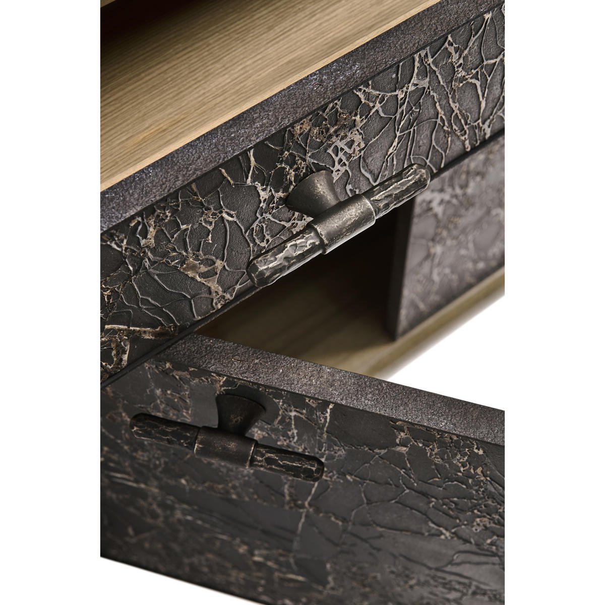 The Stone Ridge Marble Credenza is shipped with two handle options, both included in the price. Handles are easy to switch, giving you flexibility in style and functionality.