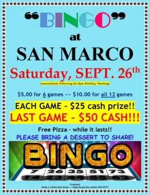 San Marco “BINGO”