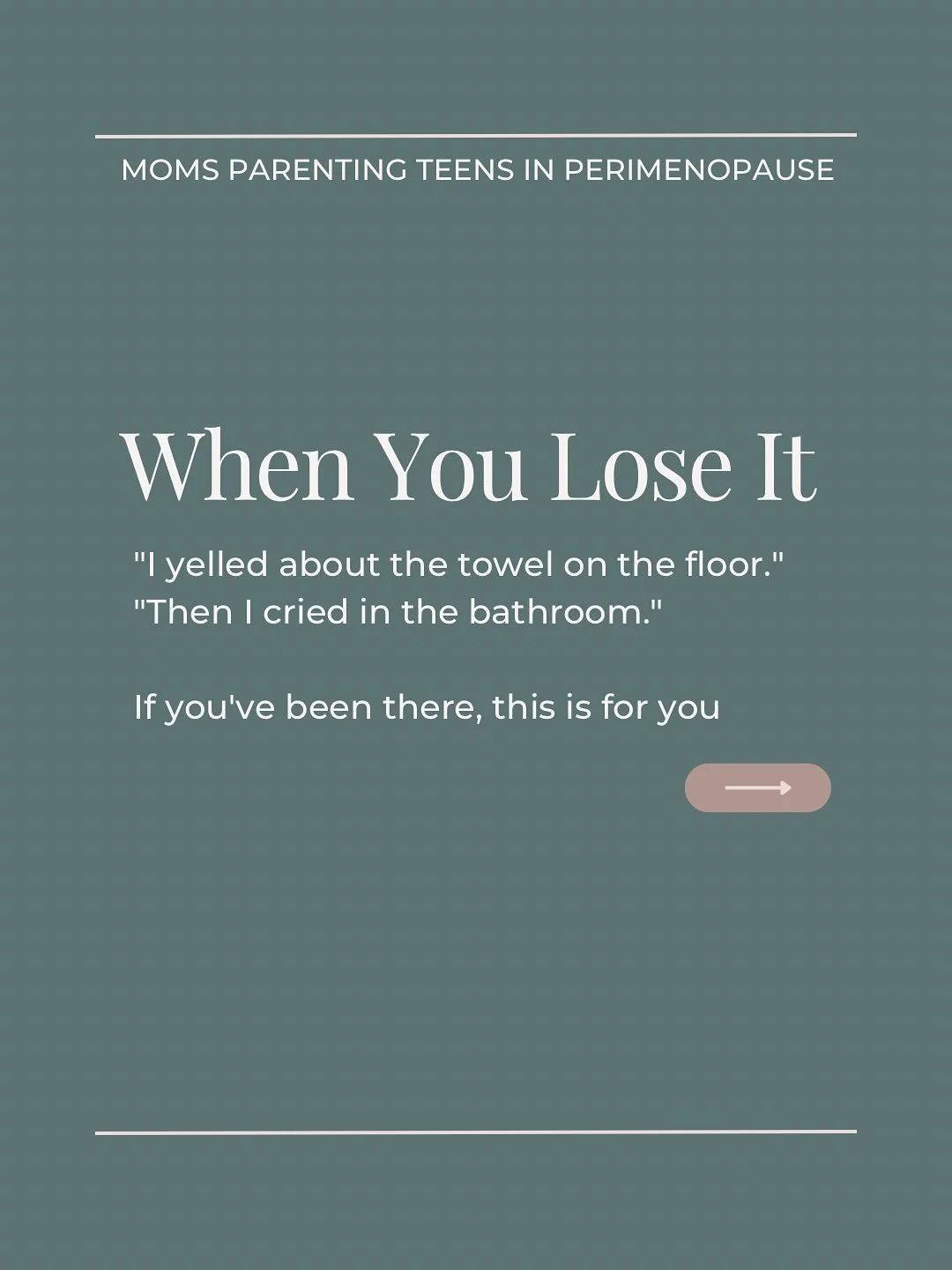 Save this if you needed to hear this today and tag a mom who gets it.💫

Comment 🩷 if this is your reality right now.

#Perimenopause #ParentingTeens #MomLife #Motherhood #MenopauseMom #MotherhoodUnfiltered #HonestMotherhood #MomStruggles #MomsOver4