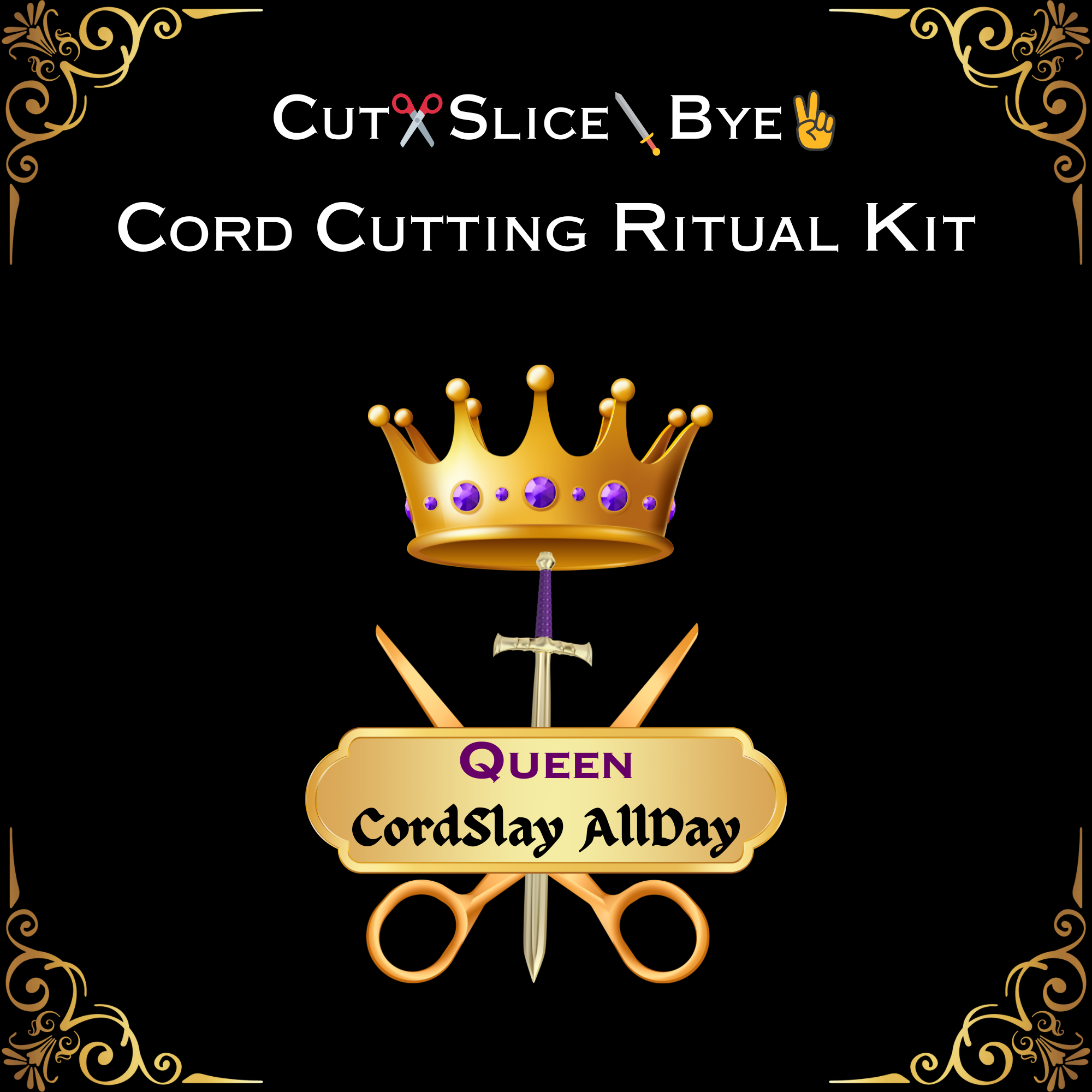 Cut✂️ Slice🗡️ Bye✌🏽 Cord Cutting Ritual Kit by Queen CordSlay AllDay