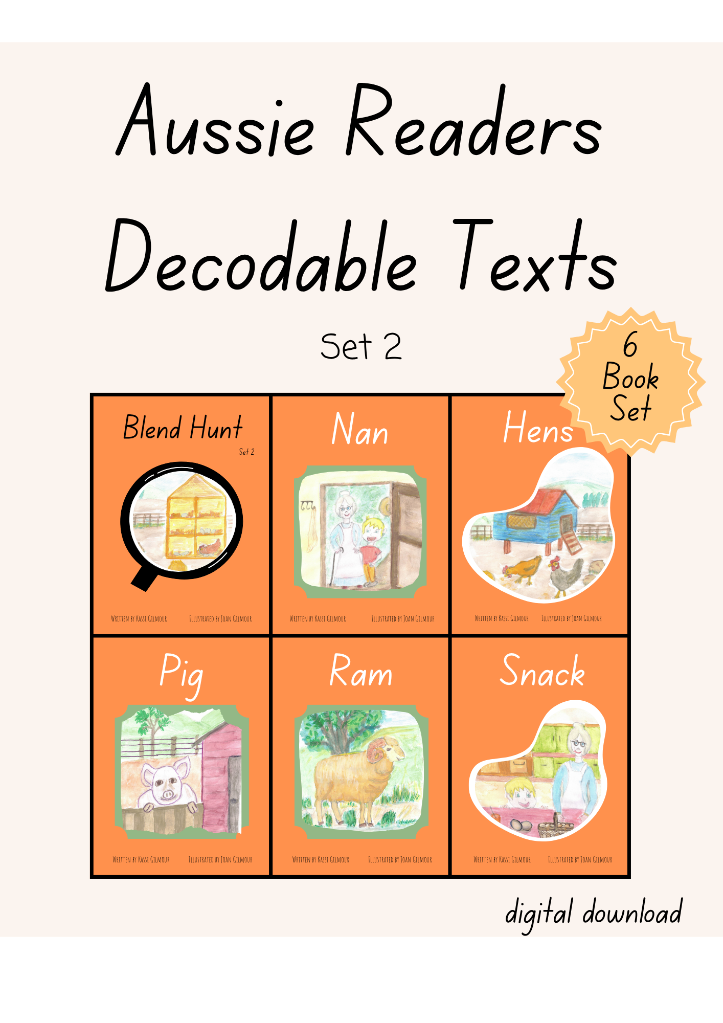 Aussie Readers Decodable Texts Set 2 (DIGITAL DOWNLOAD)