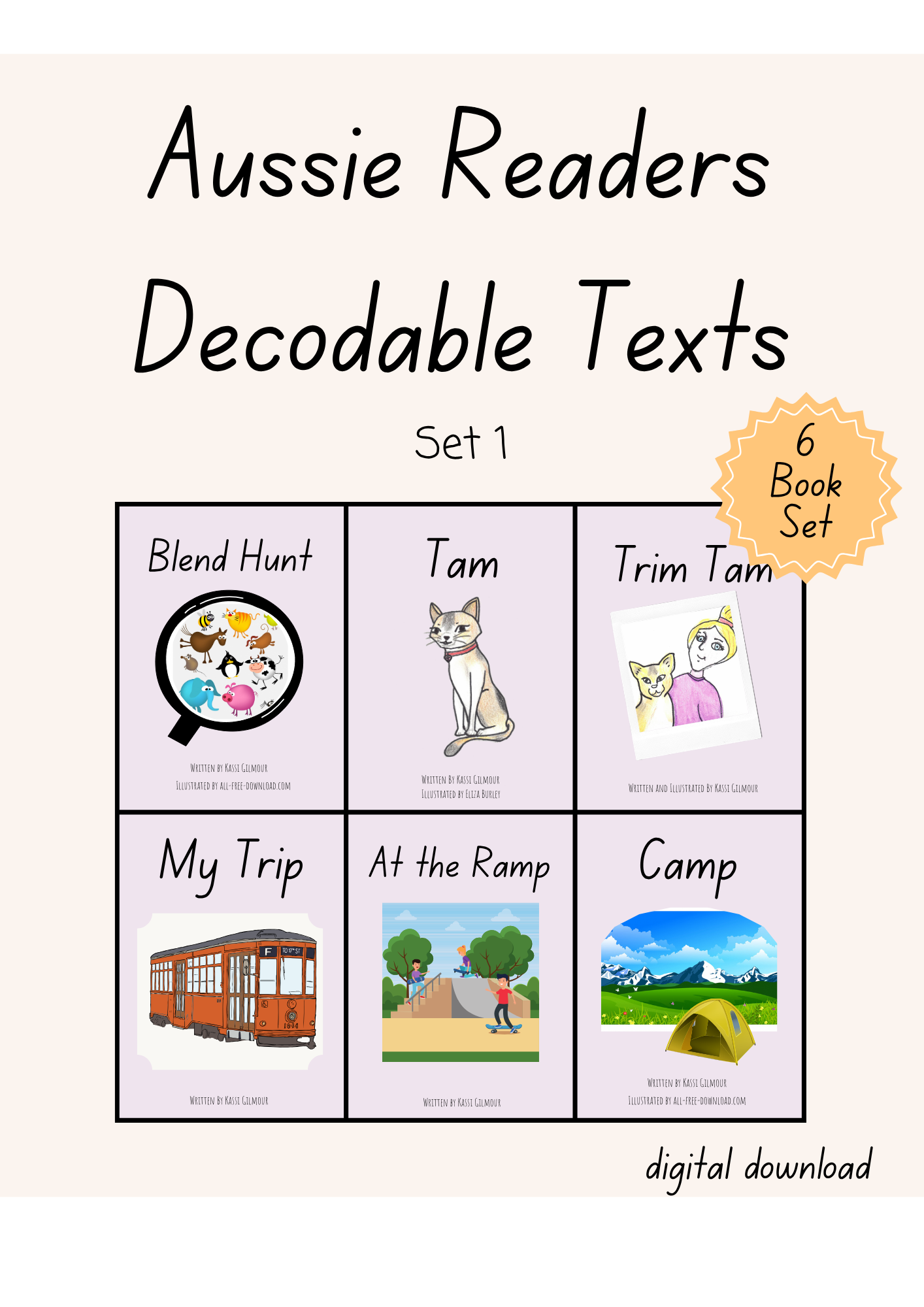 Aussie Readers Decodable Texts Set 1 (DIGITAL DOWNLOAD)