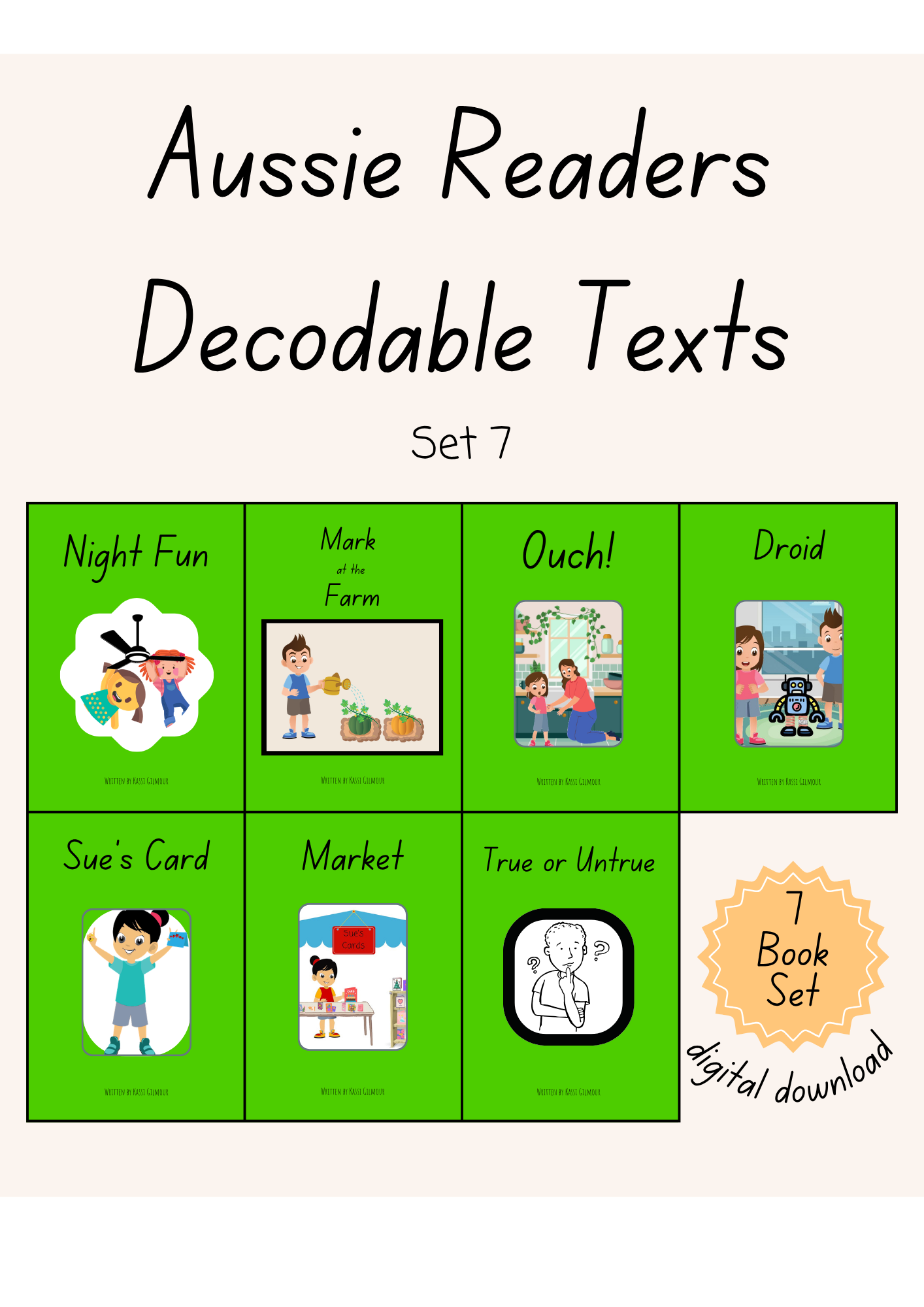 Aussie Readers Decodable Texts Set 7 (DIGITAL DOWNLOAD)
