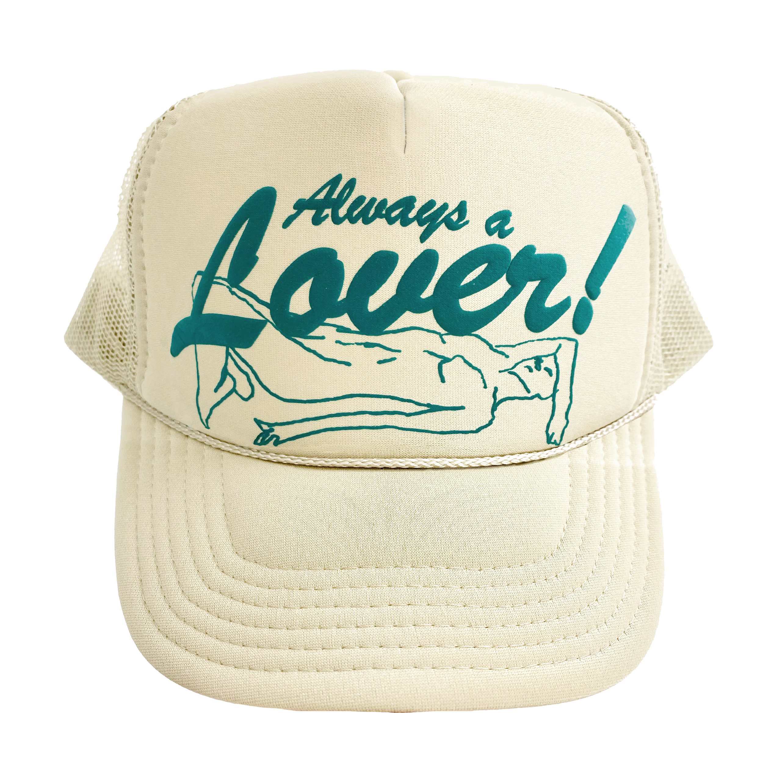 Always a Lover! Trucker Hat (Beige 