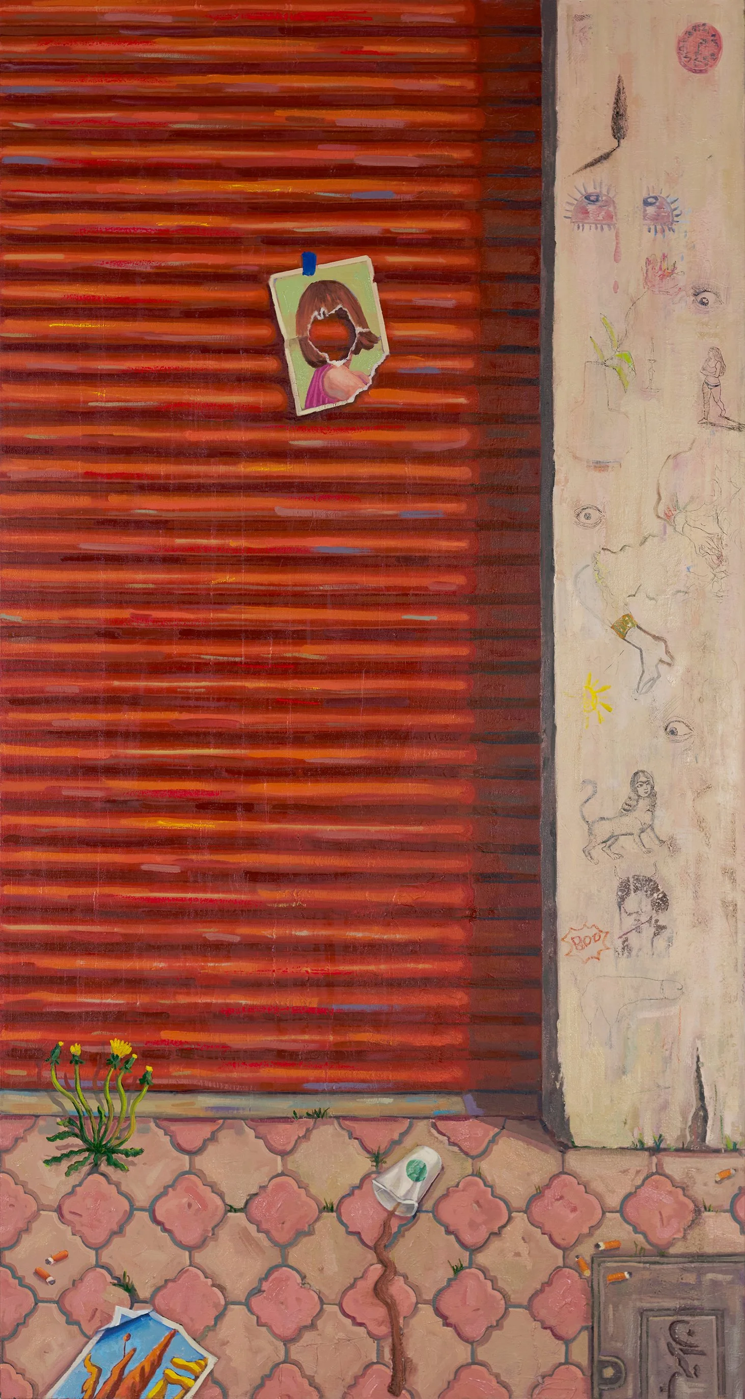 Zero Hour, oil and acrylic on canvas, 30x60 inches