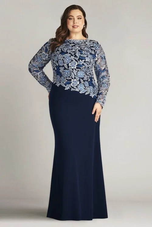 open lace back dress Strappy-Back Long Prom Dress with Sequin Print Cadet Blue / 0 main image 1