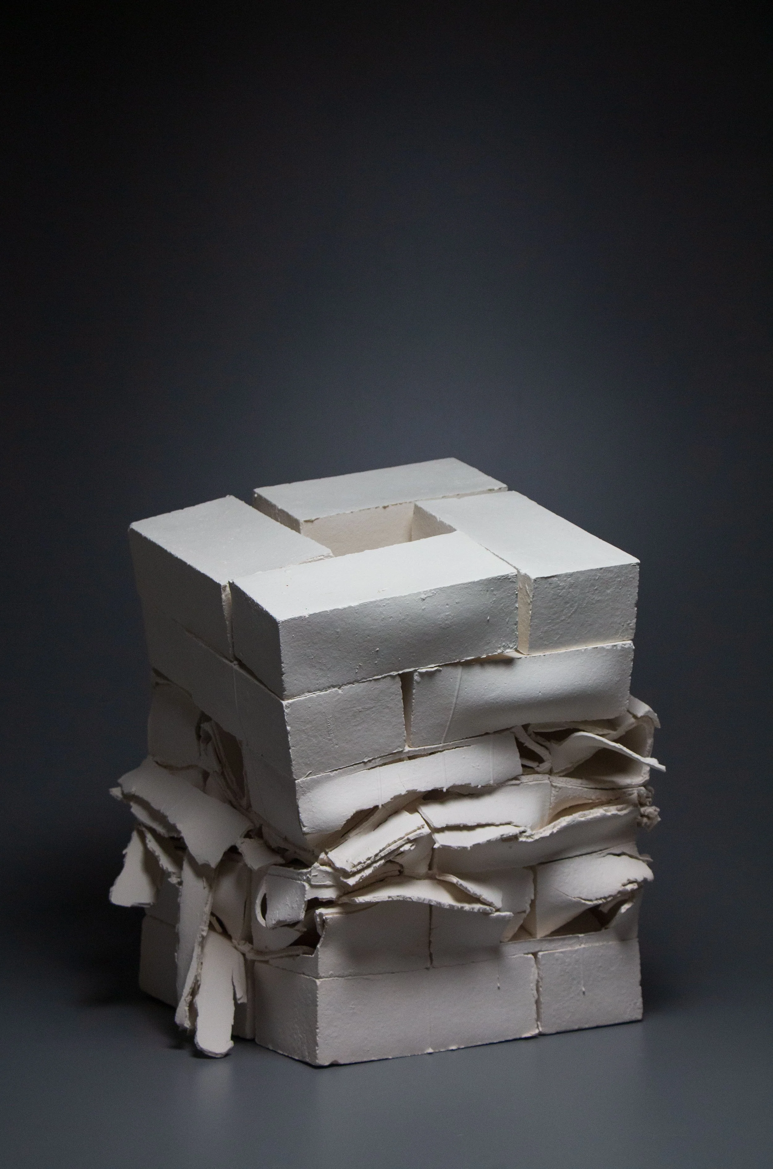 Porcelain, Slipcasting, Cone 6, 18 x 12 x 12 in