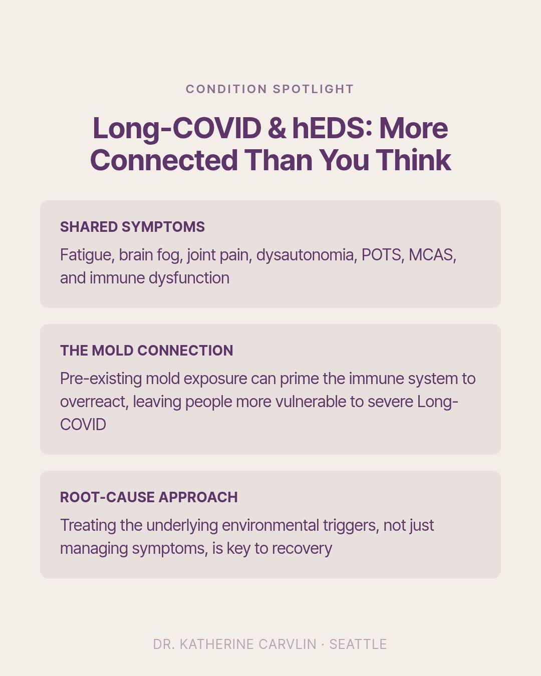 Long-COVID and hEDS are often treated as separate diagnoses. But for many patients, they share an underlying thread: a body that was already under environmental stress.

Hypermobile Ehlers-Danlos Syndrome affects connective tissue throughout the body