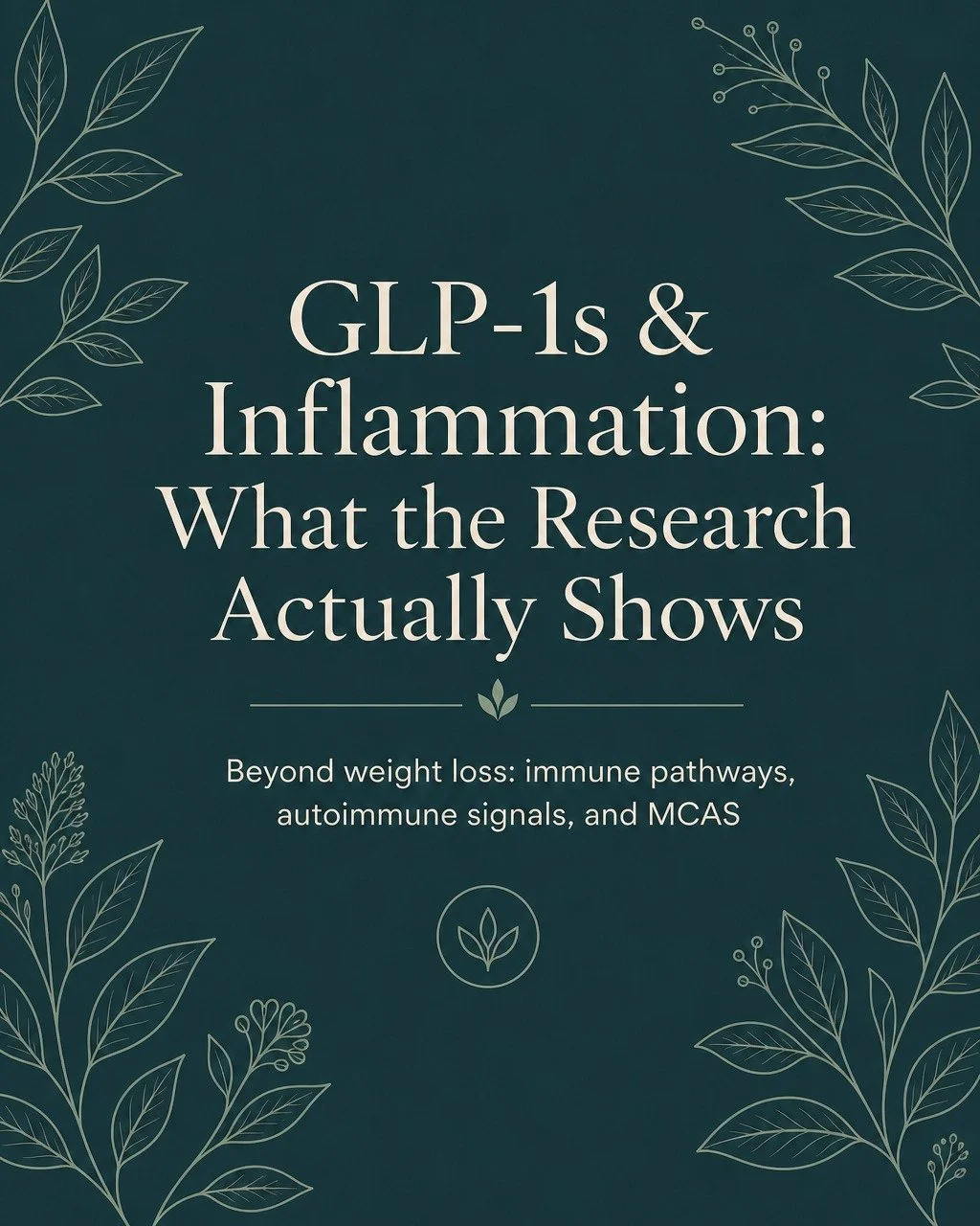 Can GLP-1 medications help lower inflammation beyond weight loss?

There is growing interest in whether GLP-1s might calm inflammatory pathways in autoimmune conditions, joint disease, mast cell activation syndrome (MCAS), and aging.

Here is what th