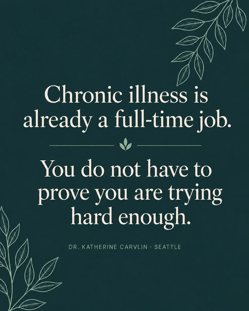 Chronic illness is already a full-time job.

The logs, the pacing, the appointments that do not add up, the energy it takes to be believed. You do not have to prove you are trying hard enough.

If you want a clinician who will hold the whole pattern 