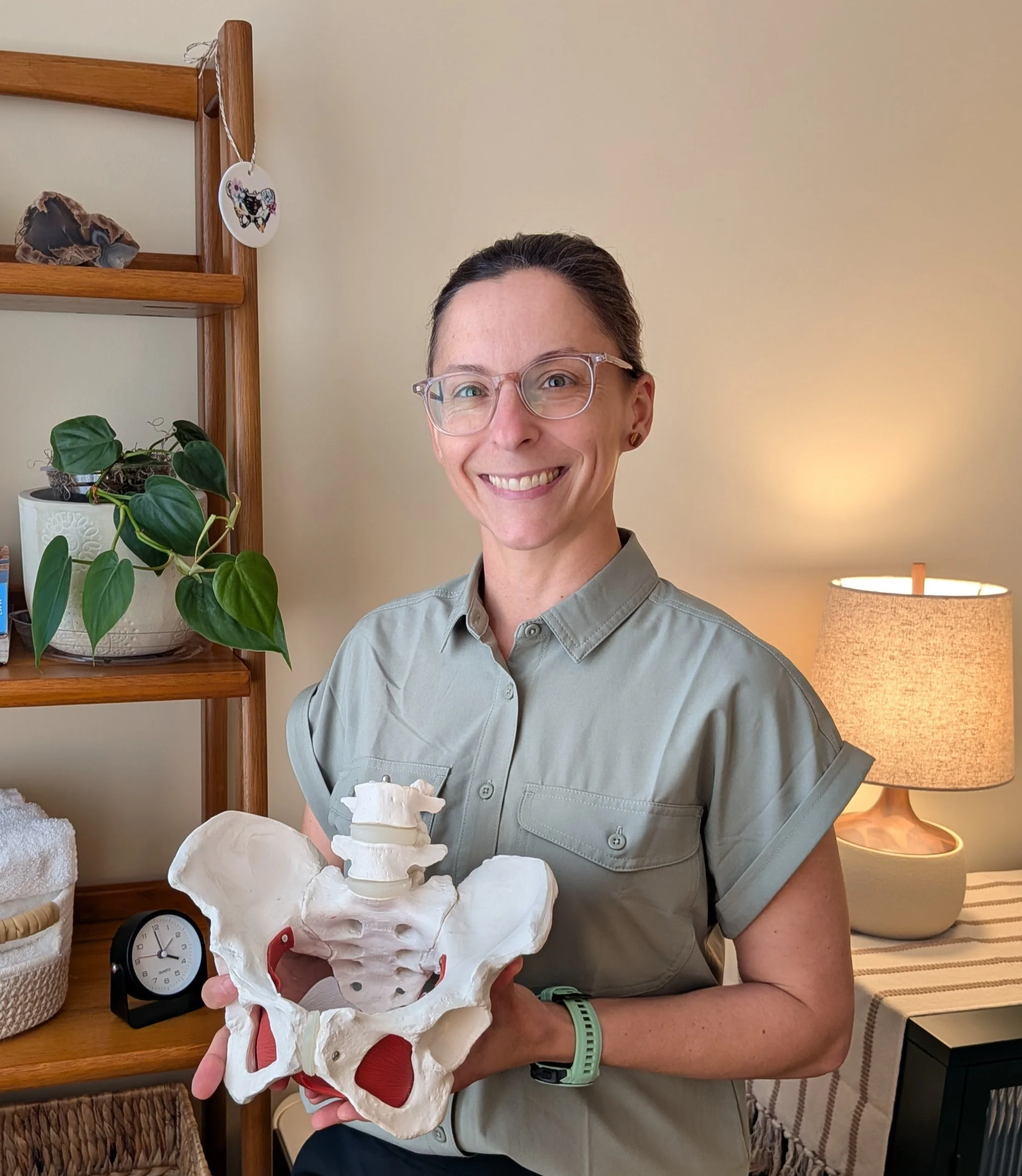 Dr. Colleen Drahos in pelvic floor therapy treatment room