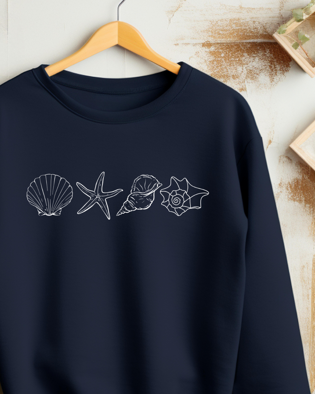 Seashell Coastal Crewneck Sweatshirt