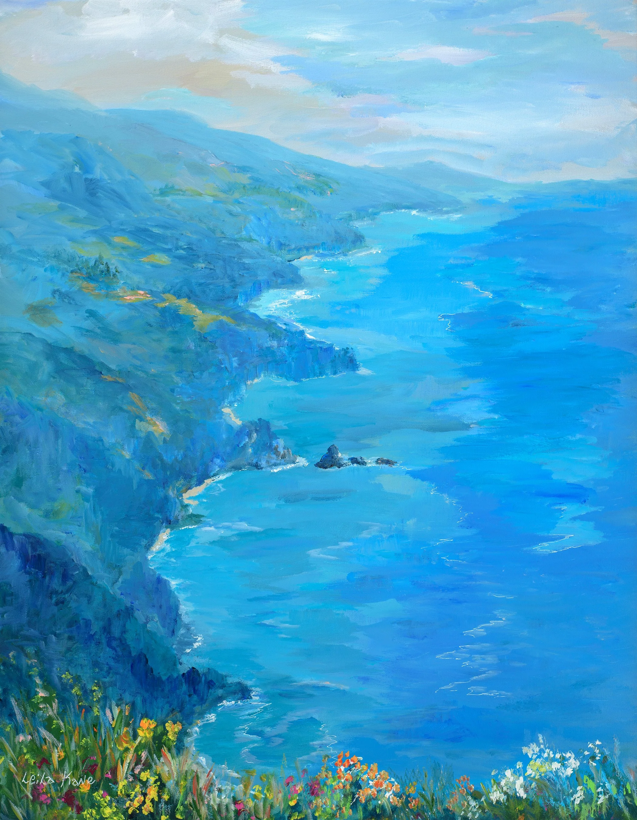 Big Sur Blue Coastal Cliffs