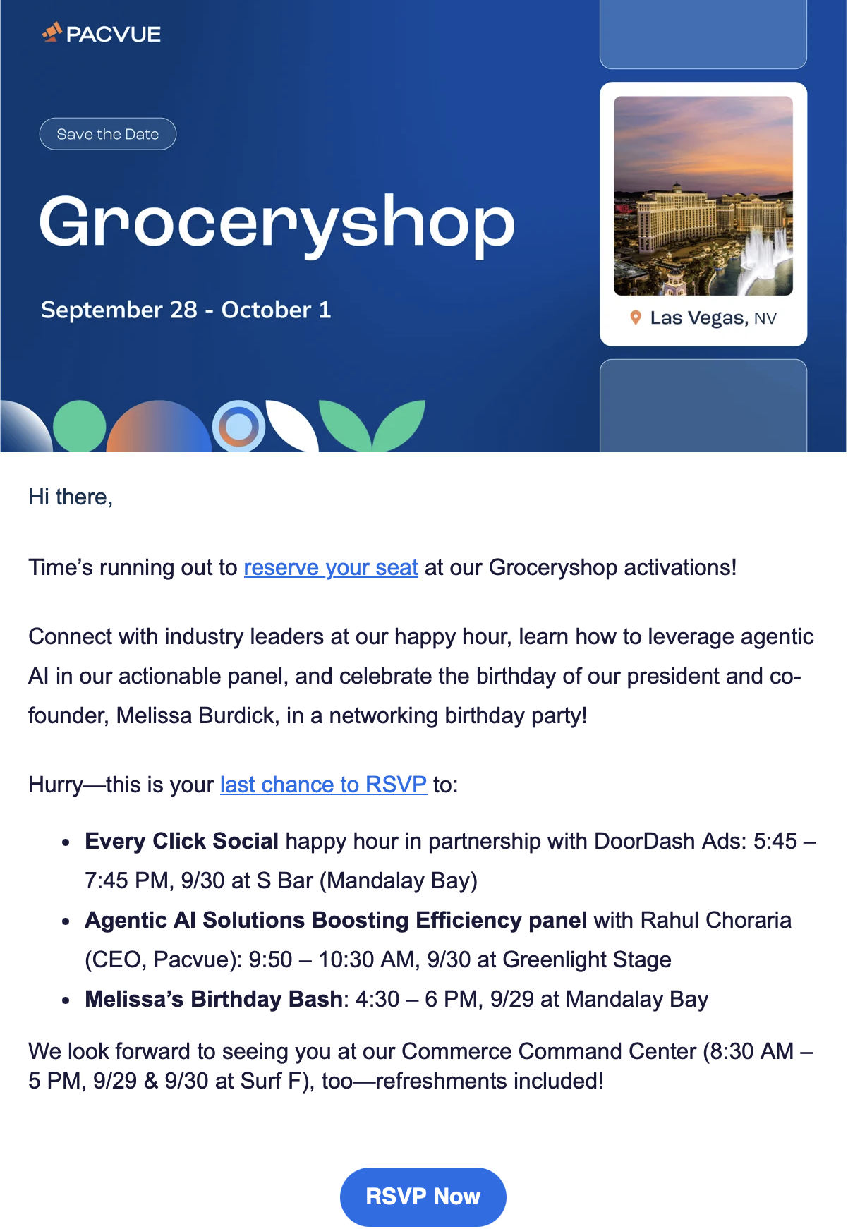 Pacvue Email: Groceryshop 2025 Last Chance