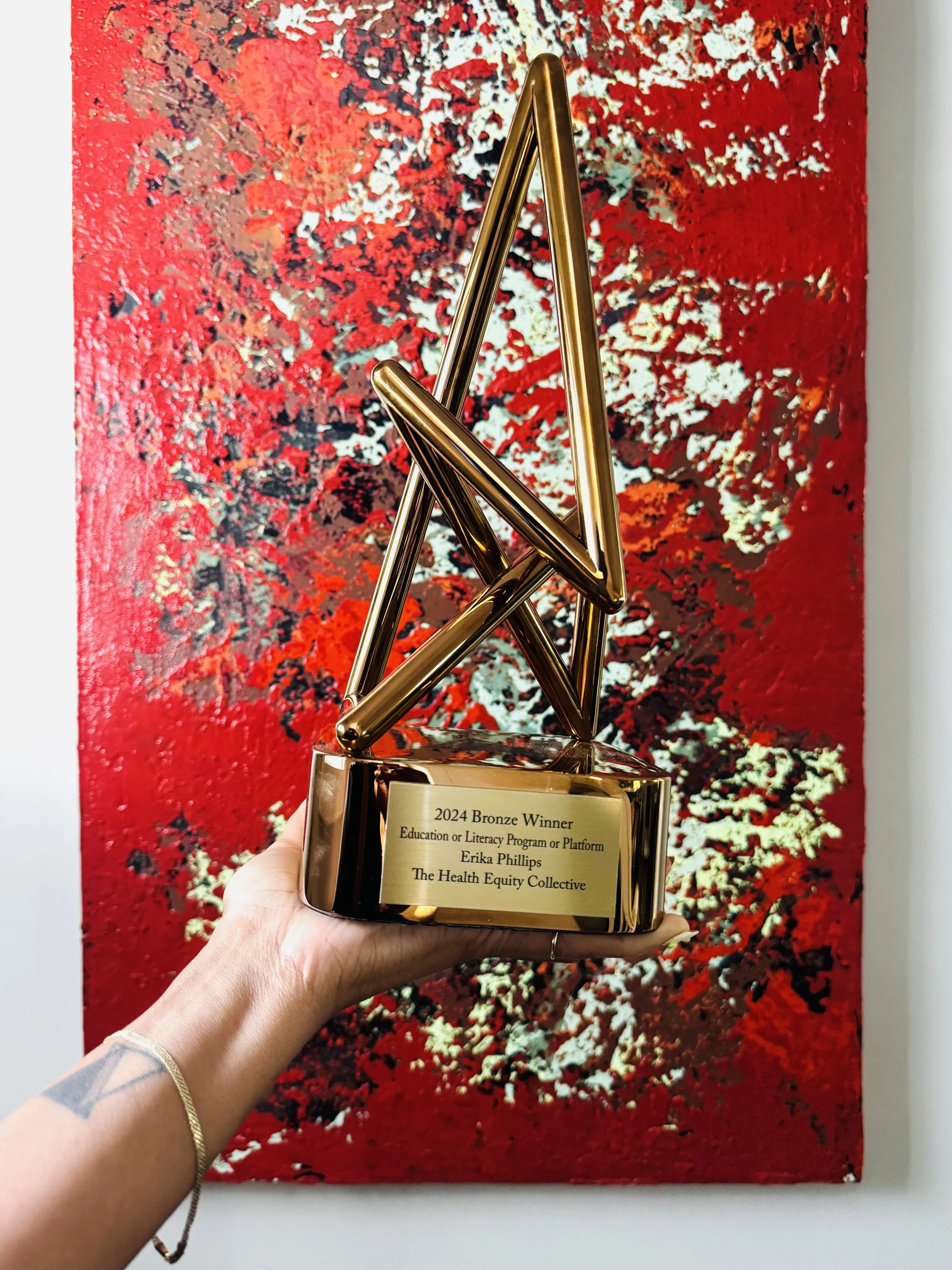 Anthem Award (Webby) (2024)

The Health Equity Learning Library is a comprehensive resource collection, collaboratively curated by The Health Equity Collective featuring leaders such as Angela Davis, Dr. Uche Blackstock, and Cara Page. 