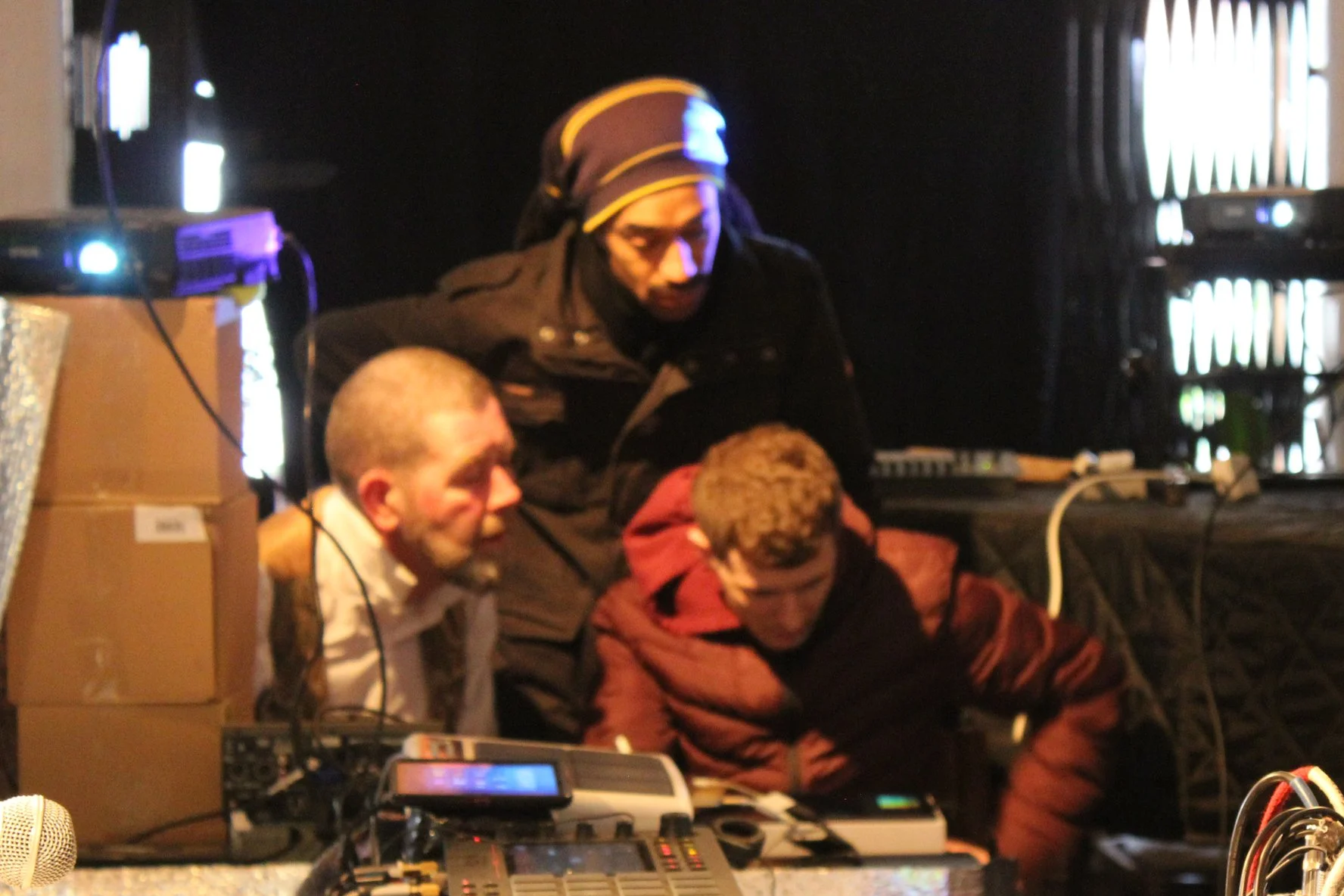 Behind the scenes: Ricky , Rucksack Cinema ( Jaime) and Ariel 