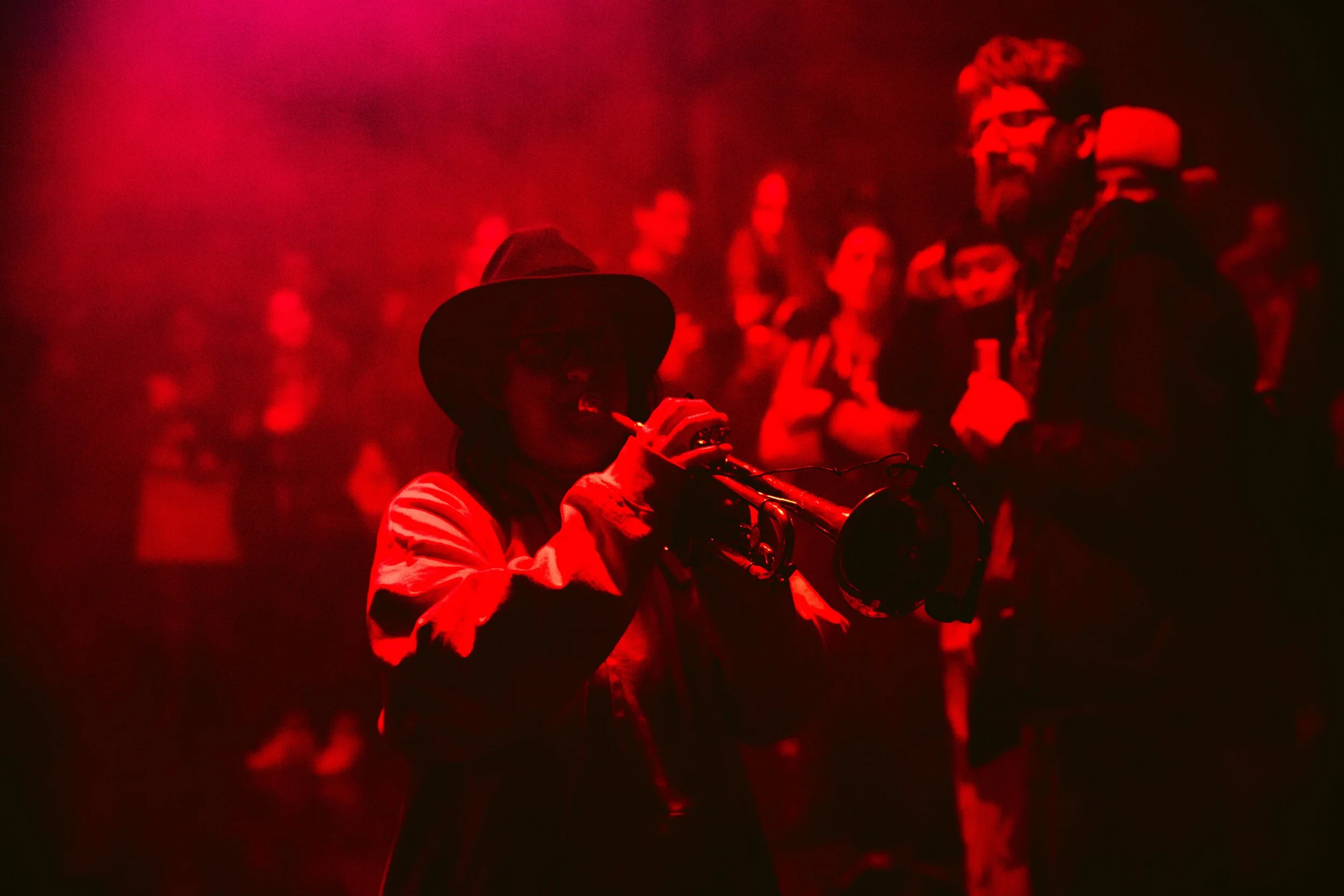 Photo of Robyn Rocket in the crowd  photo by Sian O'Connor