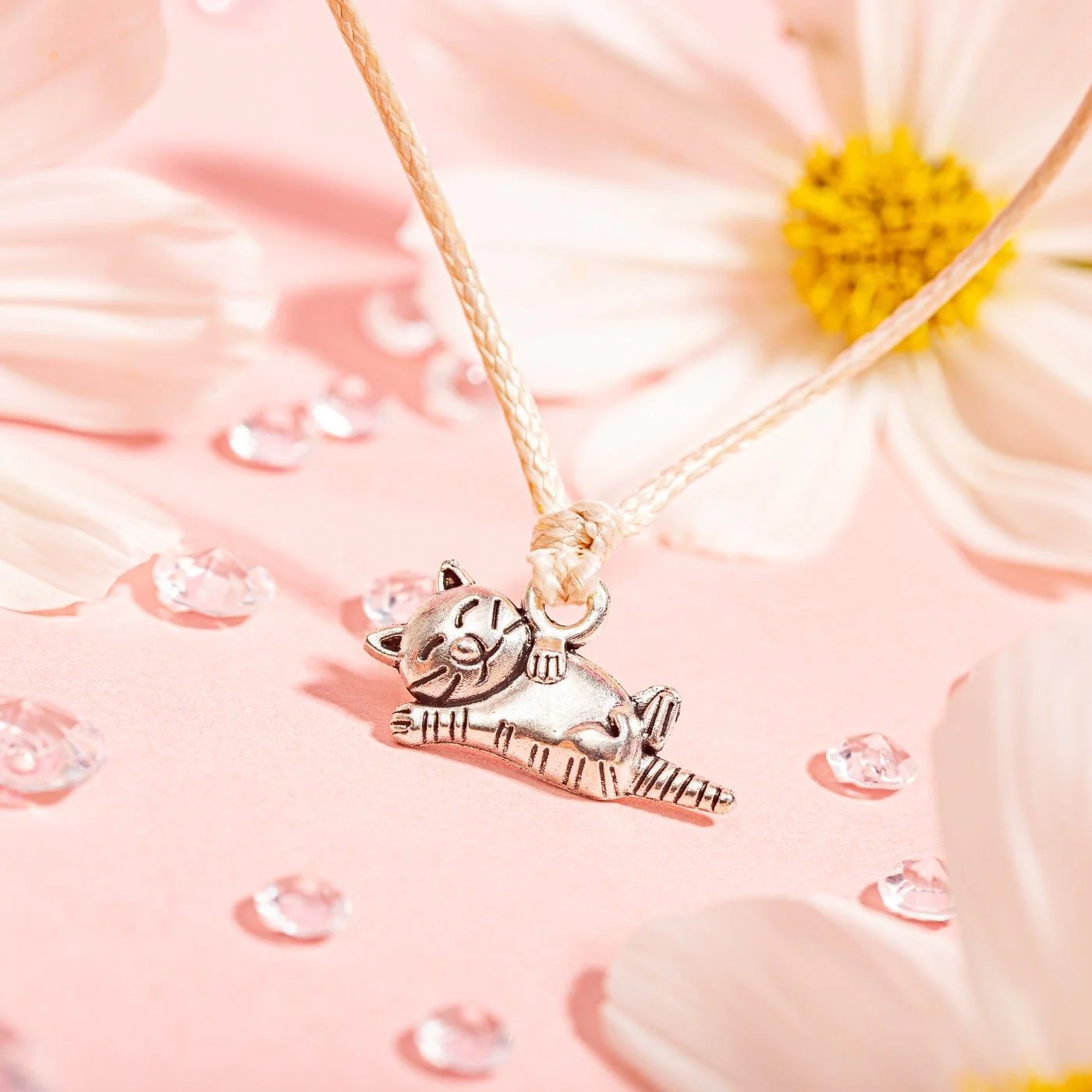 Cat Mum seeded wildflower card with brown wish bracelet, eco-friendly gift from Letterbox Love