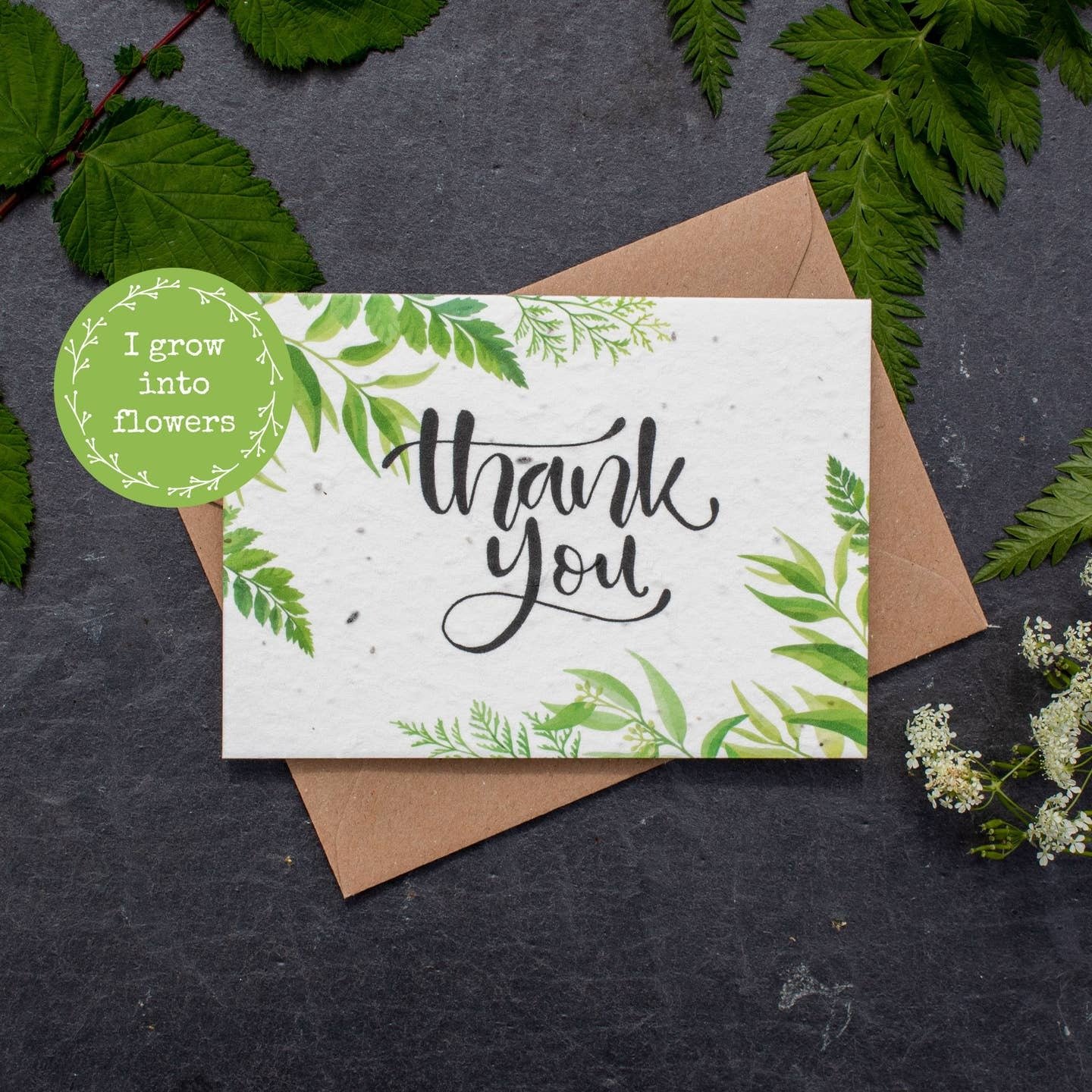 Leaves Thank You Plantable Greetings Card