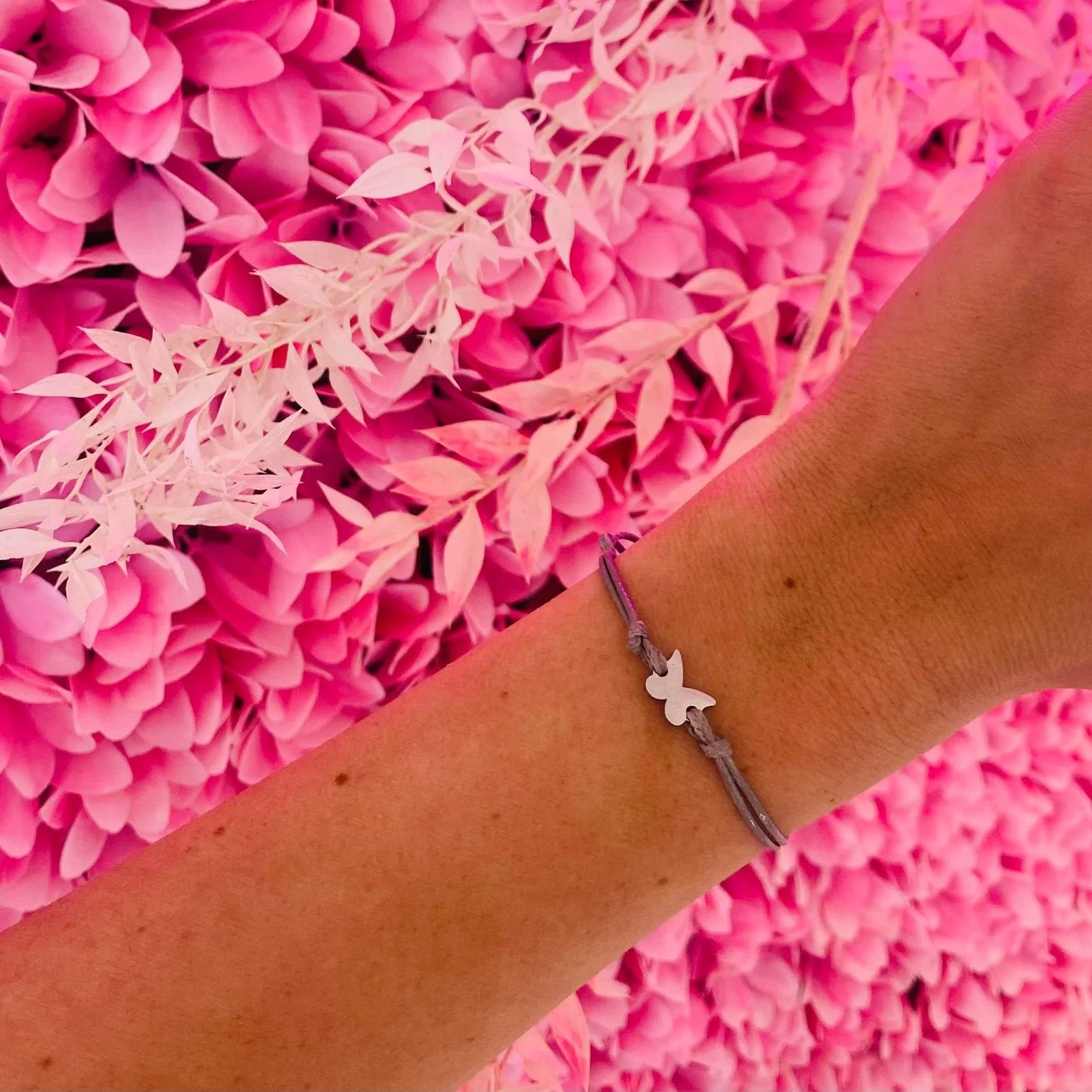 Sending Hugs seeded wildflower card with grey wish bracelet, eco-friendly gift from Letterbox Love