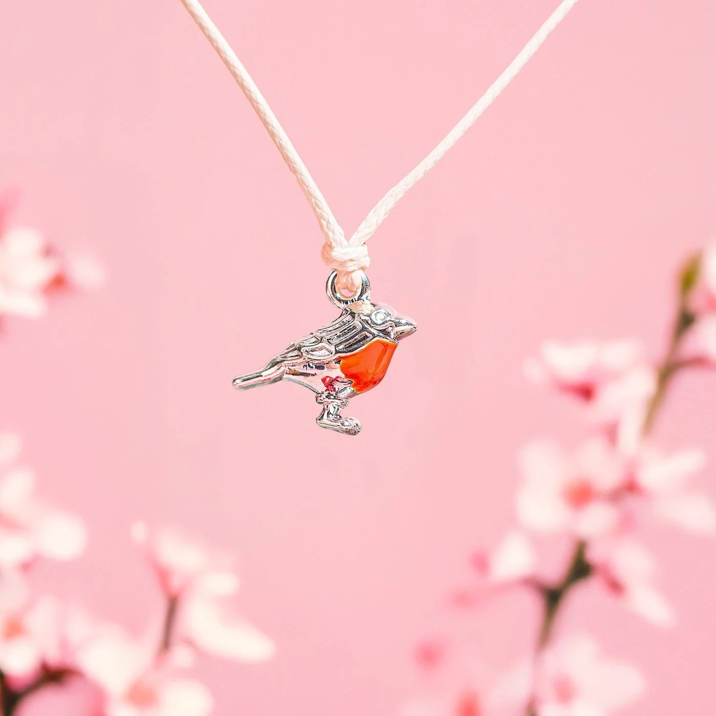 The Little Robin seeded wildflower card with beige wish bracelet, eco-friendly gift from Letterbox Love