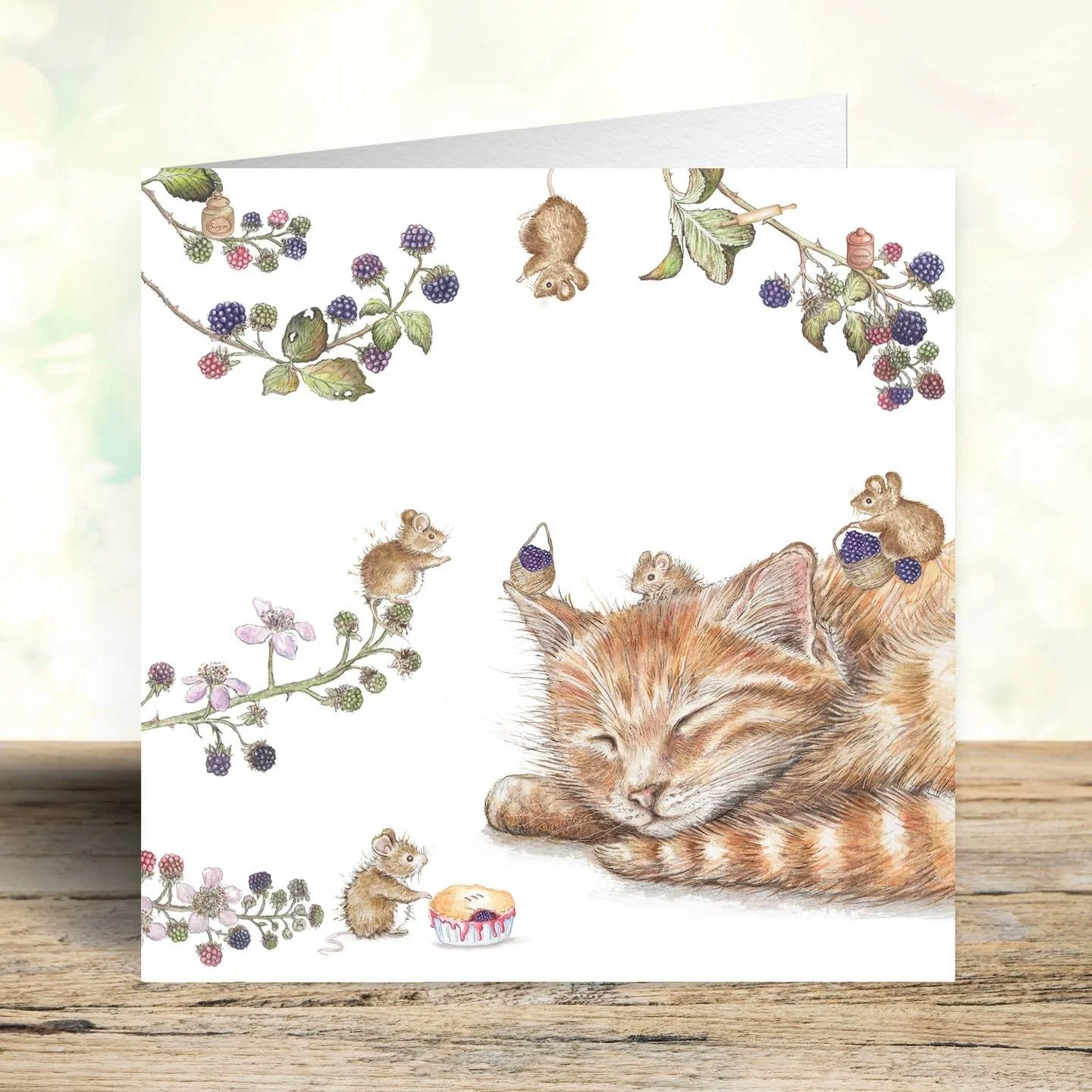 Cat and Mice Greetings Card