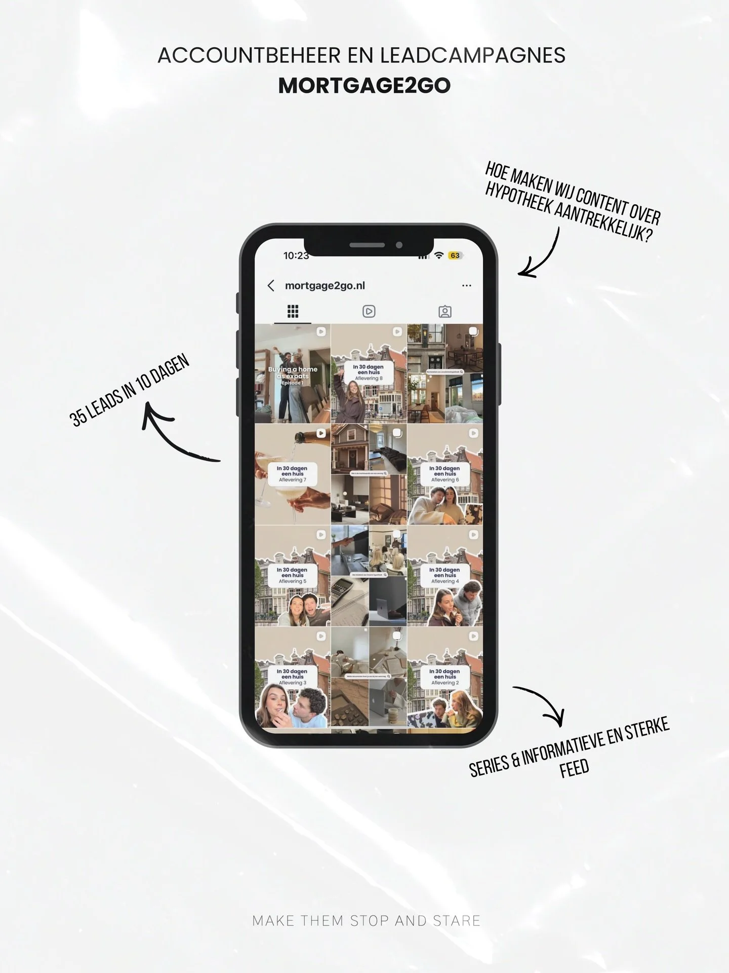 Voor M2G verzorgen wij het volledige accountbeheer en leadcampagnes die &eacute;cht resultaat opleveren.📈
Van creatieve series en sterke formats tot converterende leadcampagnes en informatieve posts, wij regelen het allemaal.  Strategisch, creatief 