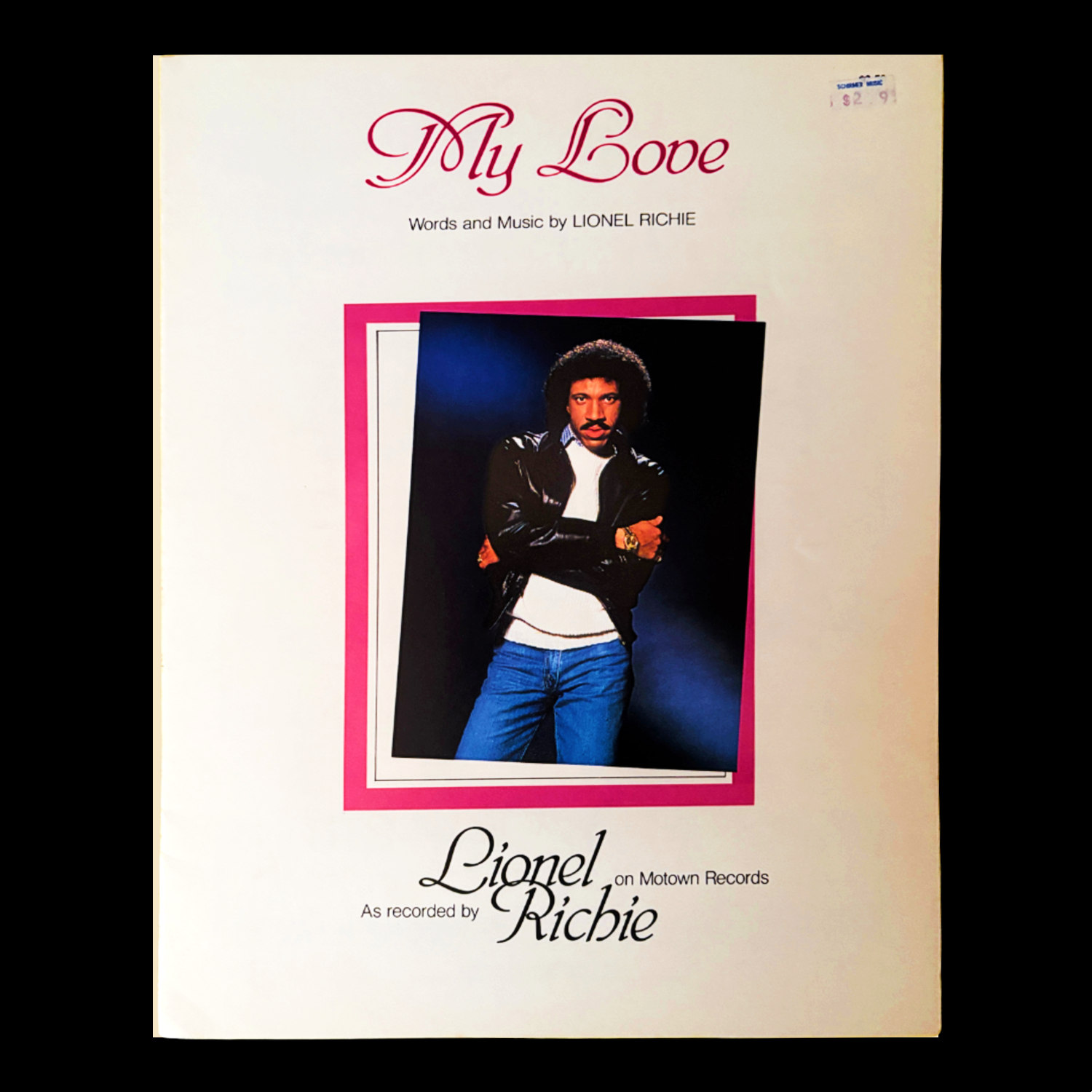 Lionel Richie ~  My Love ~  1982 ~ Sheet Music