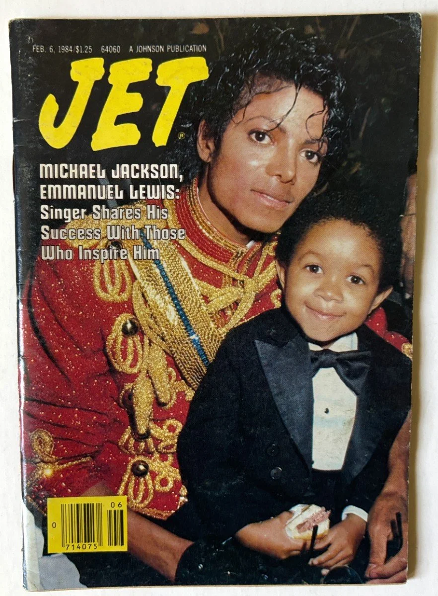 Michael Jackson ~ Emmanual Lewis ~ Jet Magazine ~ Feb. 24, 1984