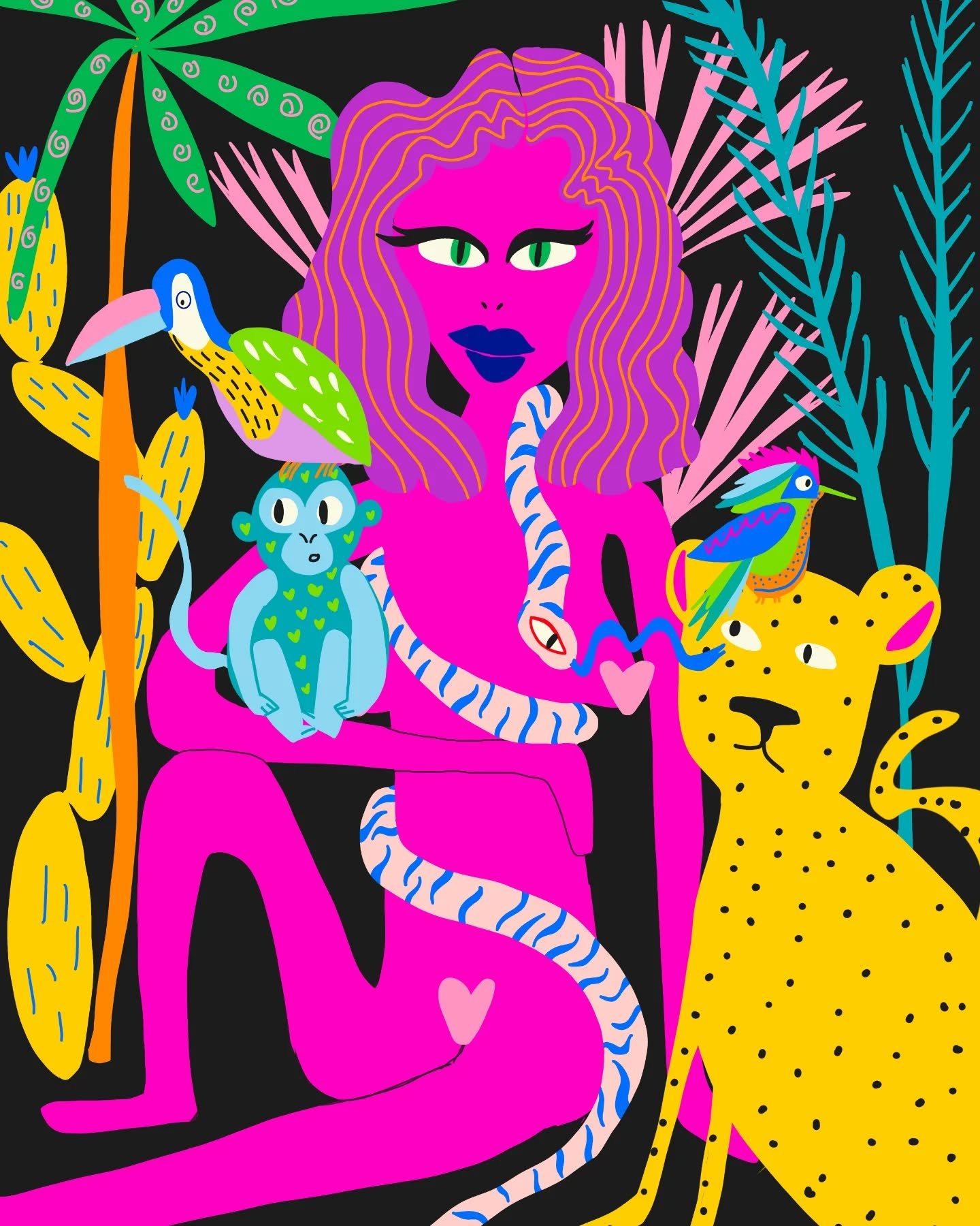 jungle woman

#jungle #animals #illustration #illustrations #colorful #colors #colorfulart #feminine #art #drawing #painting