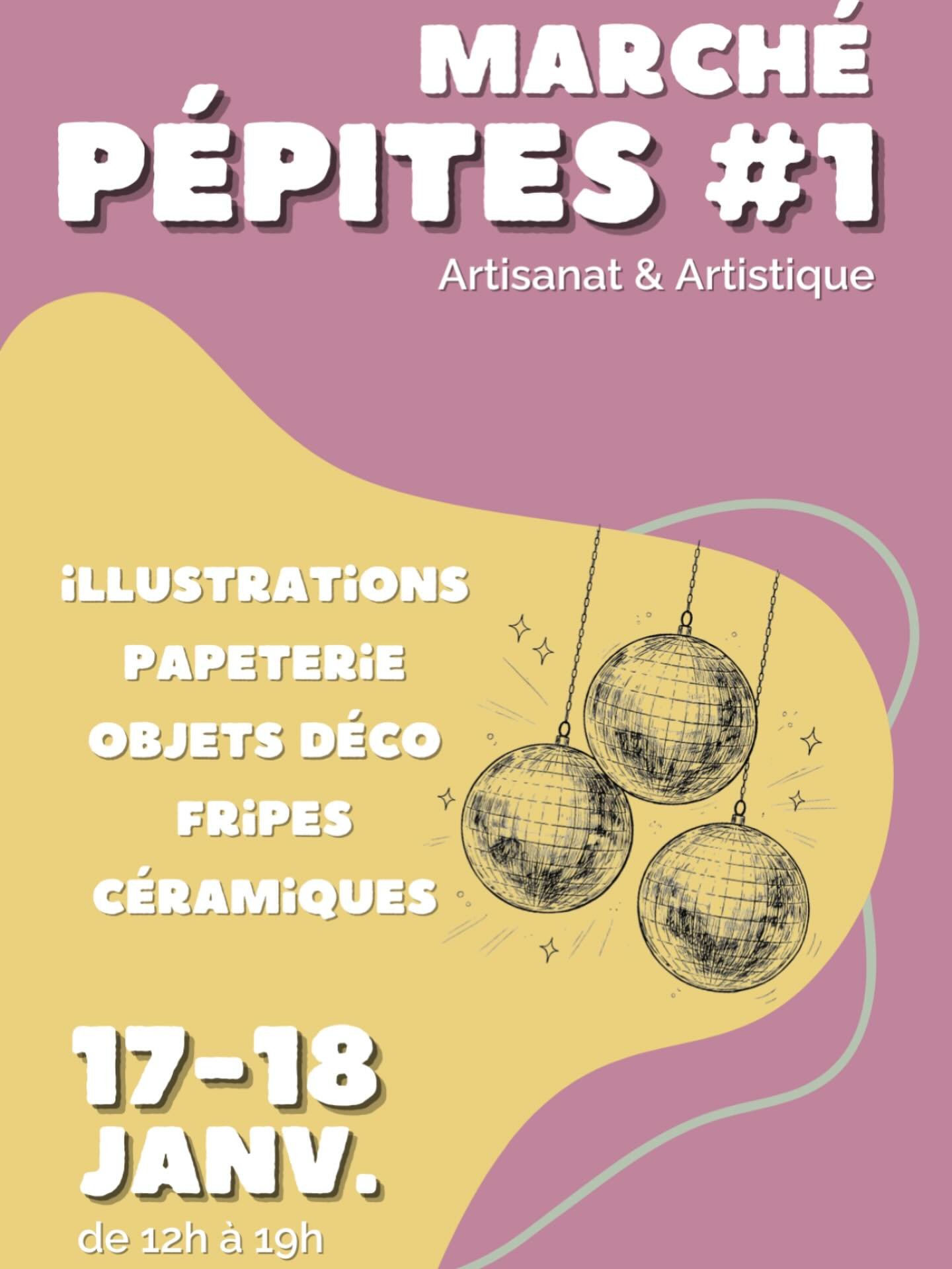 New year, new market! So happy to be part of March&eacute; P&eacute;pites at Cit&eacute; Fertile 💛
Come say hi, discover my illustrations, calendars &amp; more.
Can&rsquo;t wait to see you there!