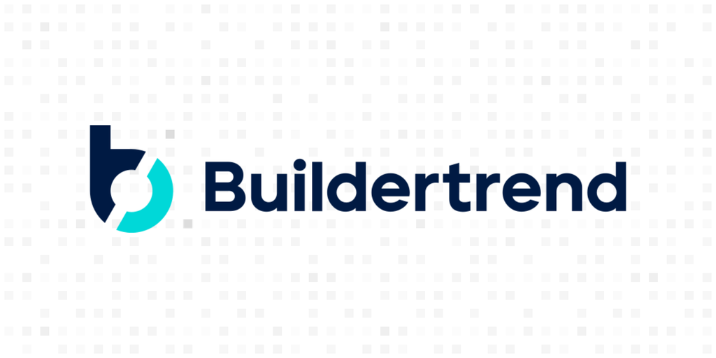 Buildertrend logo in navy and teal on a white background