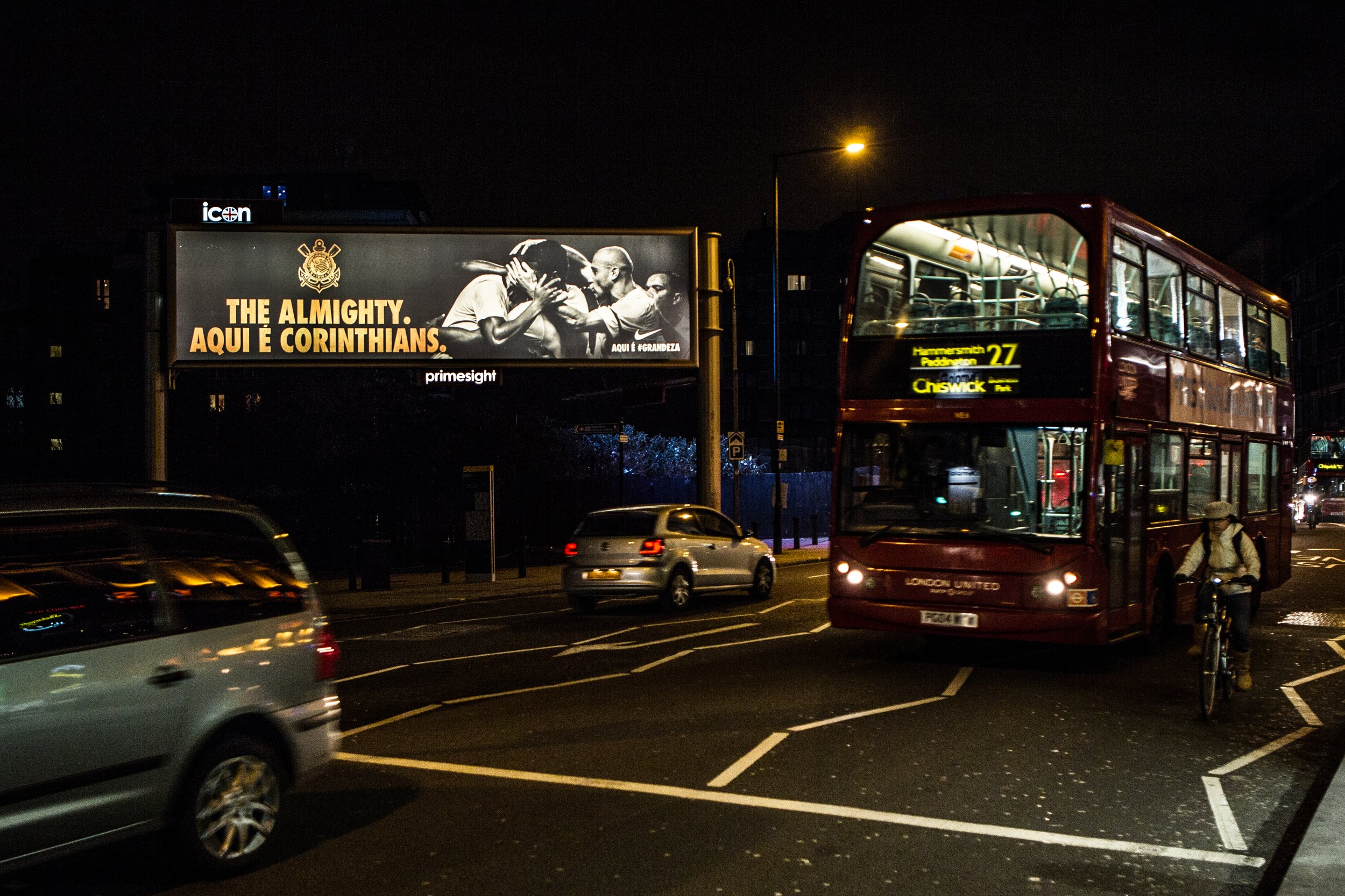 Billboard near Chelsea's stadium