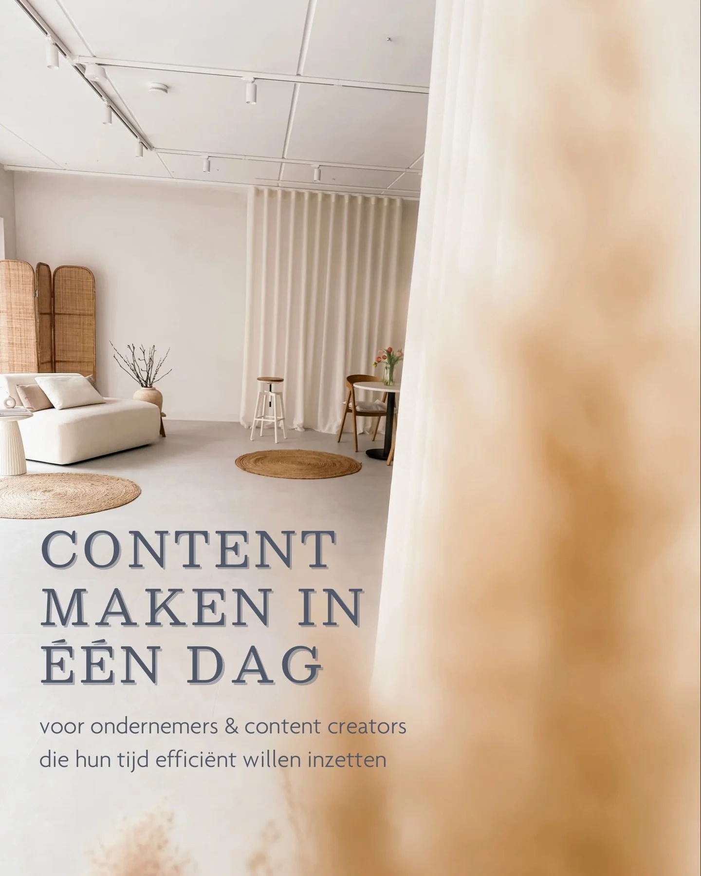 Content maken in &eacute;&eacute;n dag
 -> voor ondernemers &amp; content creators die hun tijd effici&euml;nt willen inzetten

🧠 Brainstorm voor frisse invalshoeken
📸 Shooten in de daglichtstudio
🎥 Foto &amp; video voor je socials
✍️ Ruimte om