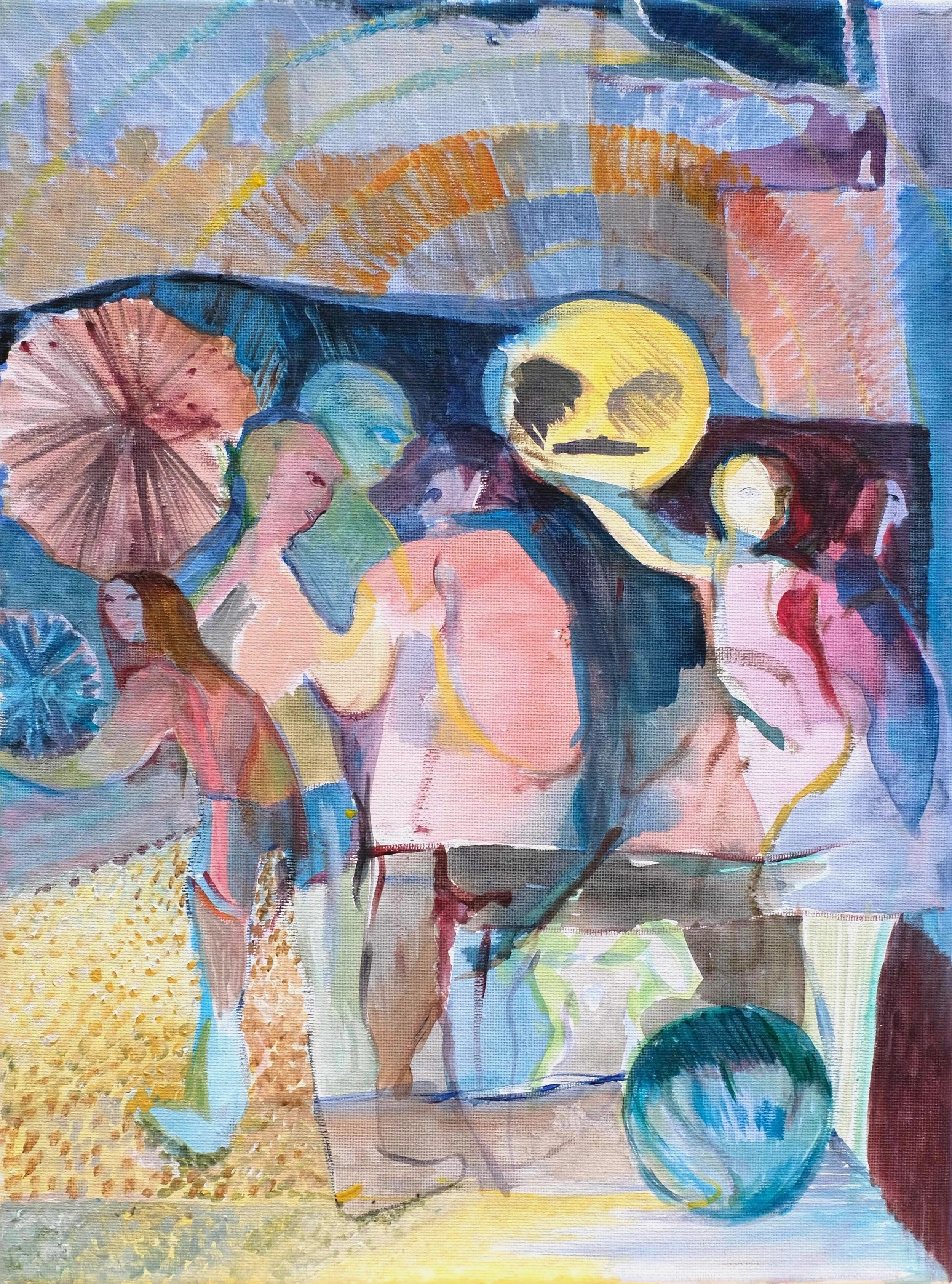 Holding the Light,
Acrylic on canvas,
40.5 × 30.5 cm (15.9” × 12”)