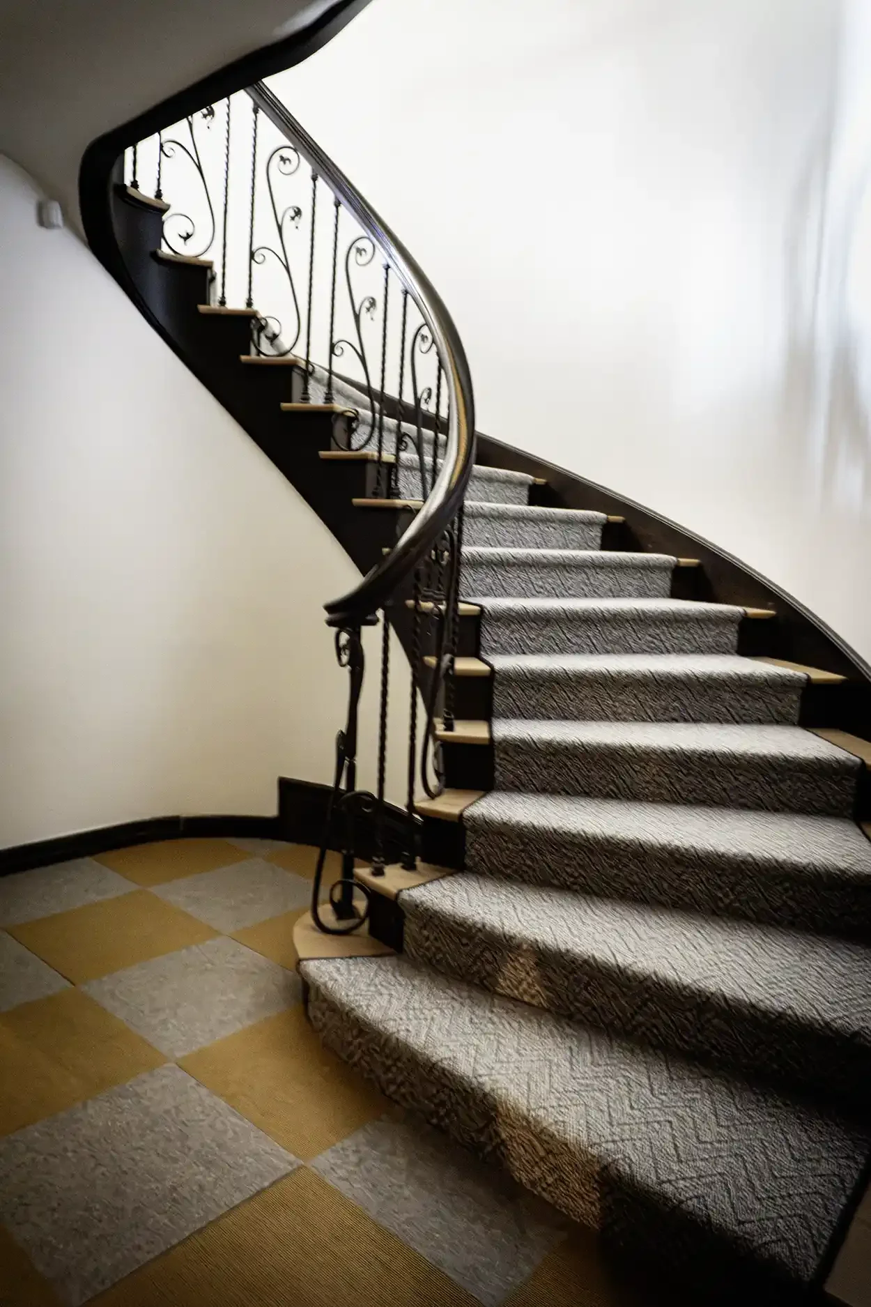 Staircase detail in a home designed by Clarke Architecture and Design
