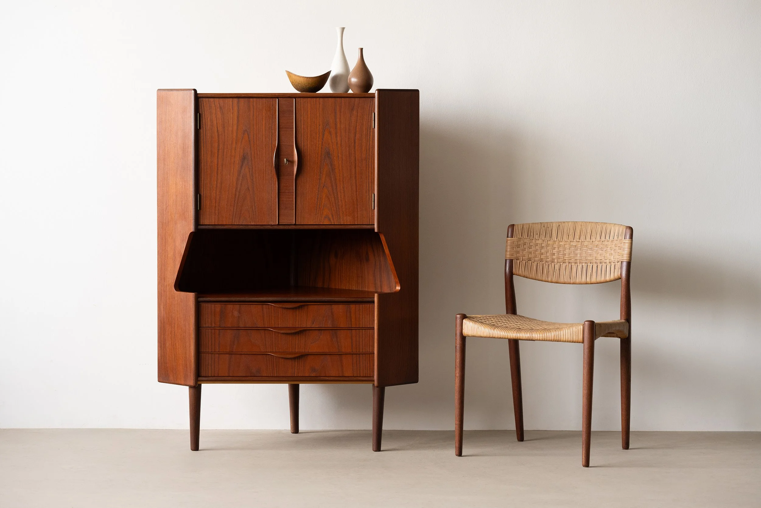 Sold - Danish corner bar cabinet