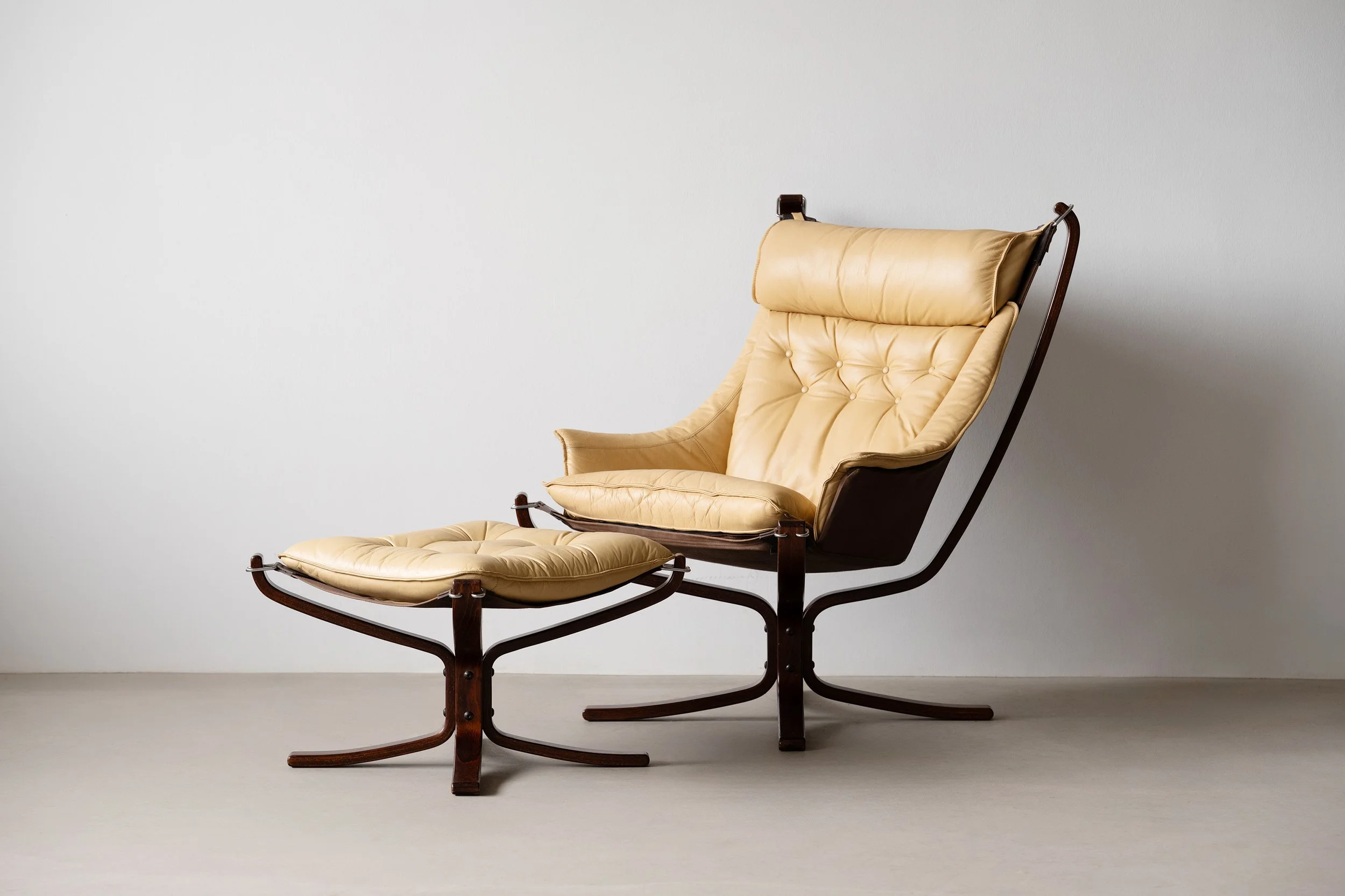 Sold - Sigurd Ressell "Falcon" Chair and Ottoman
