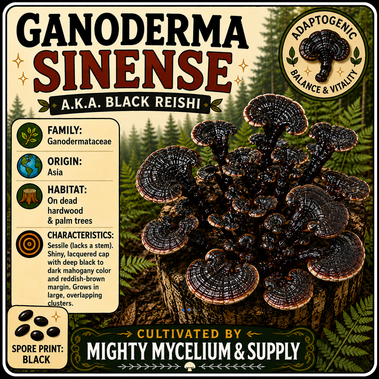 Black Reishi 5lb &11lb Grow Kit (Fruiting Block)
