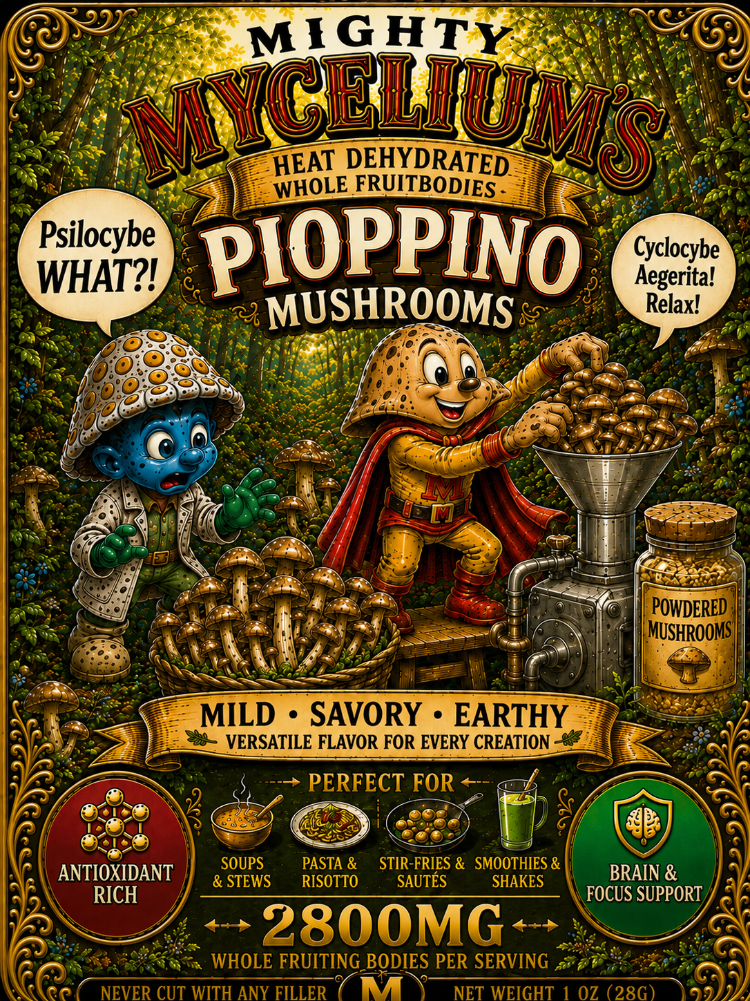 Pioppino Mushroom Fruitbodies Heat Dehydrated