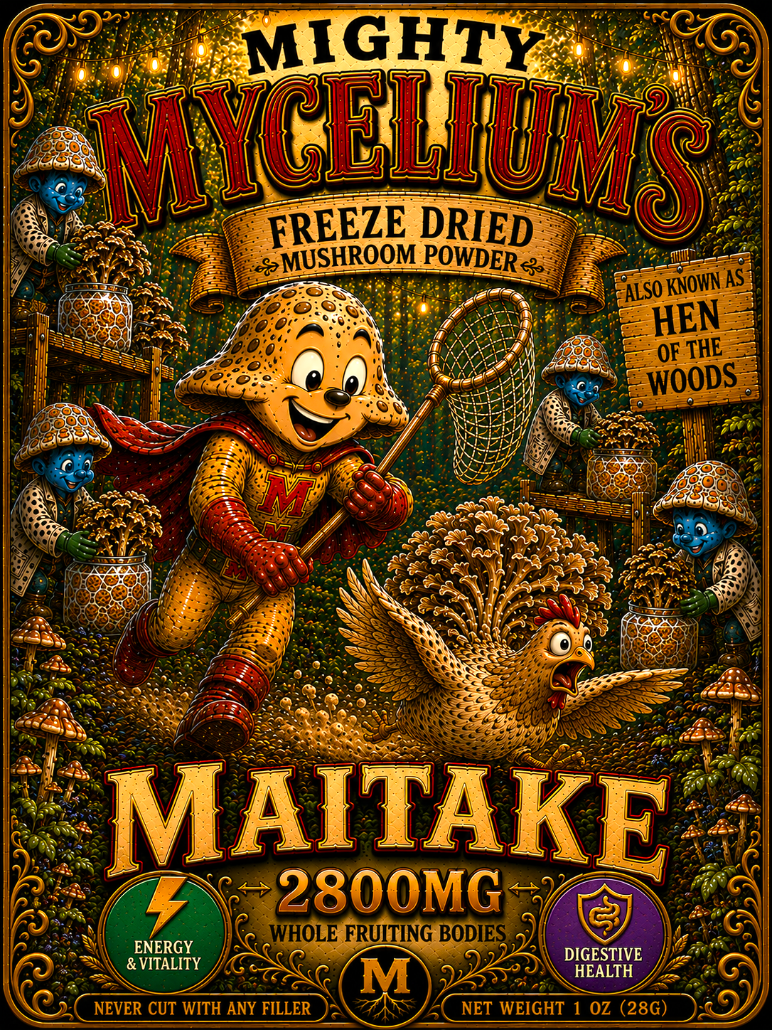 *Freeze Dried* Maitake Mushroom Fruitbodies