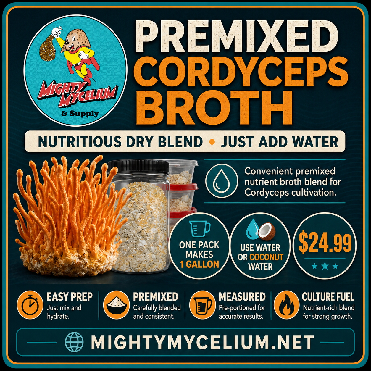 Premixed Cordyceps Broth