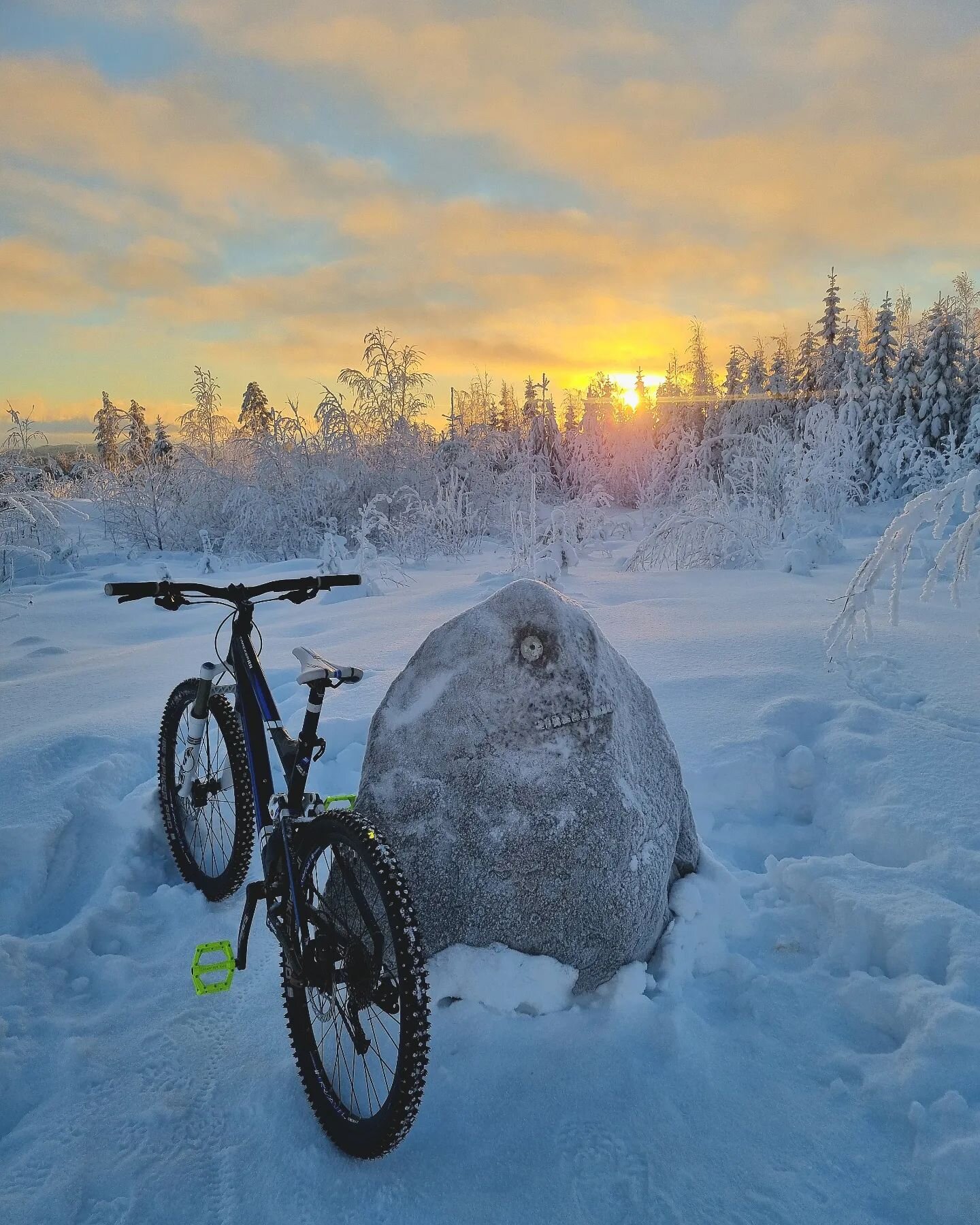 My last mtb ride (in july) ended with a dislocated shoulder, so I've been off the trails for a while. Now all the roots and rocks are covered in snow and the trails are in perfect condition for speedy riding 🤩
.
.
.
.
.
.
.
#mtb #mountainbike #mount