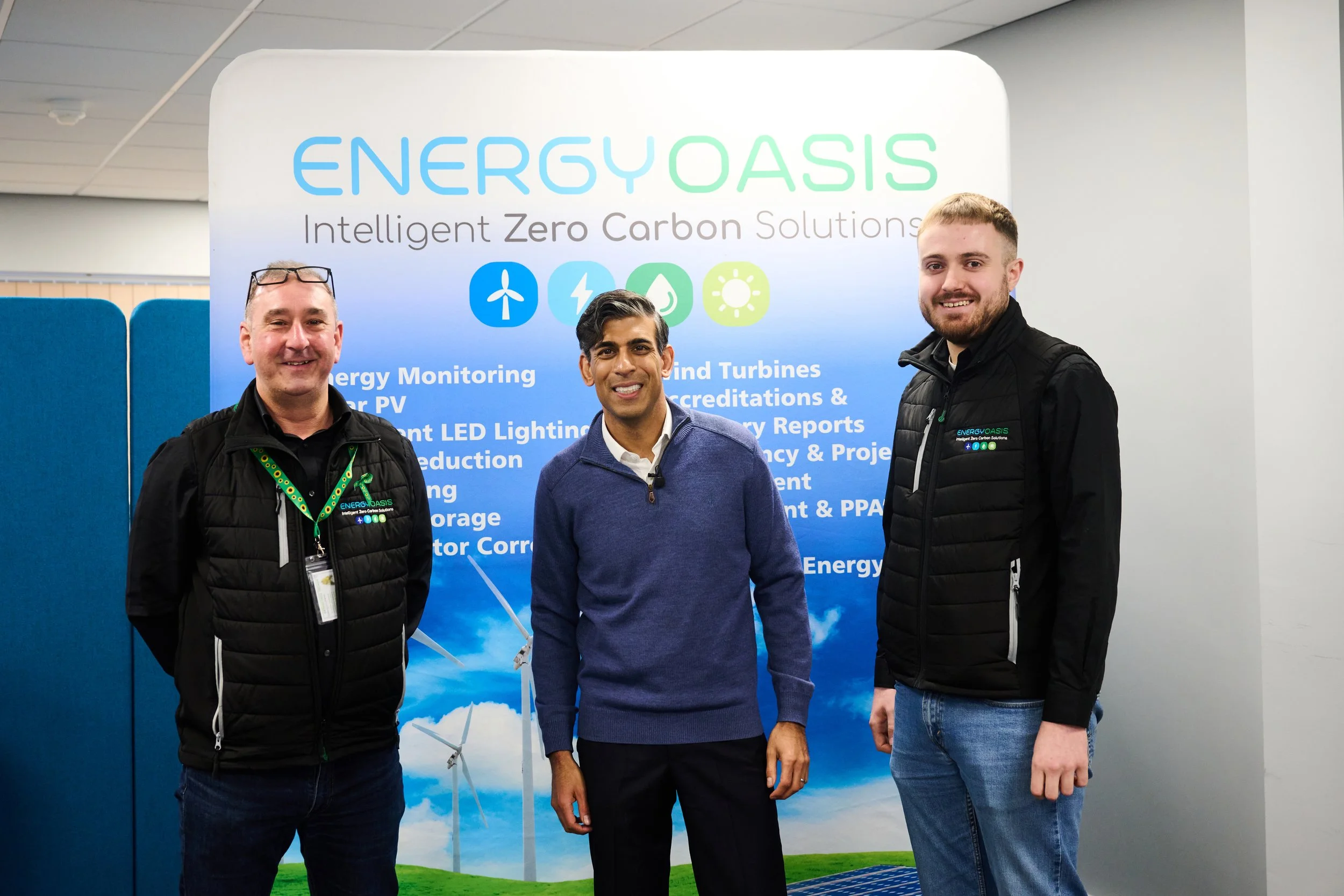 Rishi Sunak Visits Energy Oasis Clients to See Energy Efficiency in Action