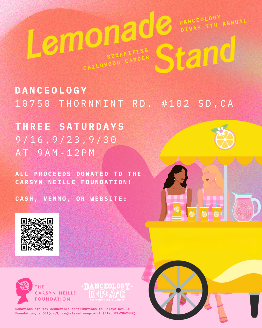 Proud to Support Danceology’s Lemonade Stand Fundraiser