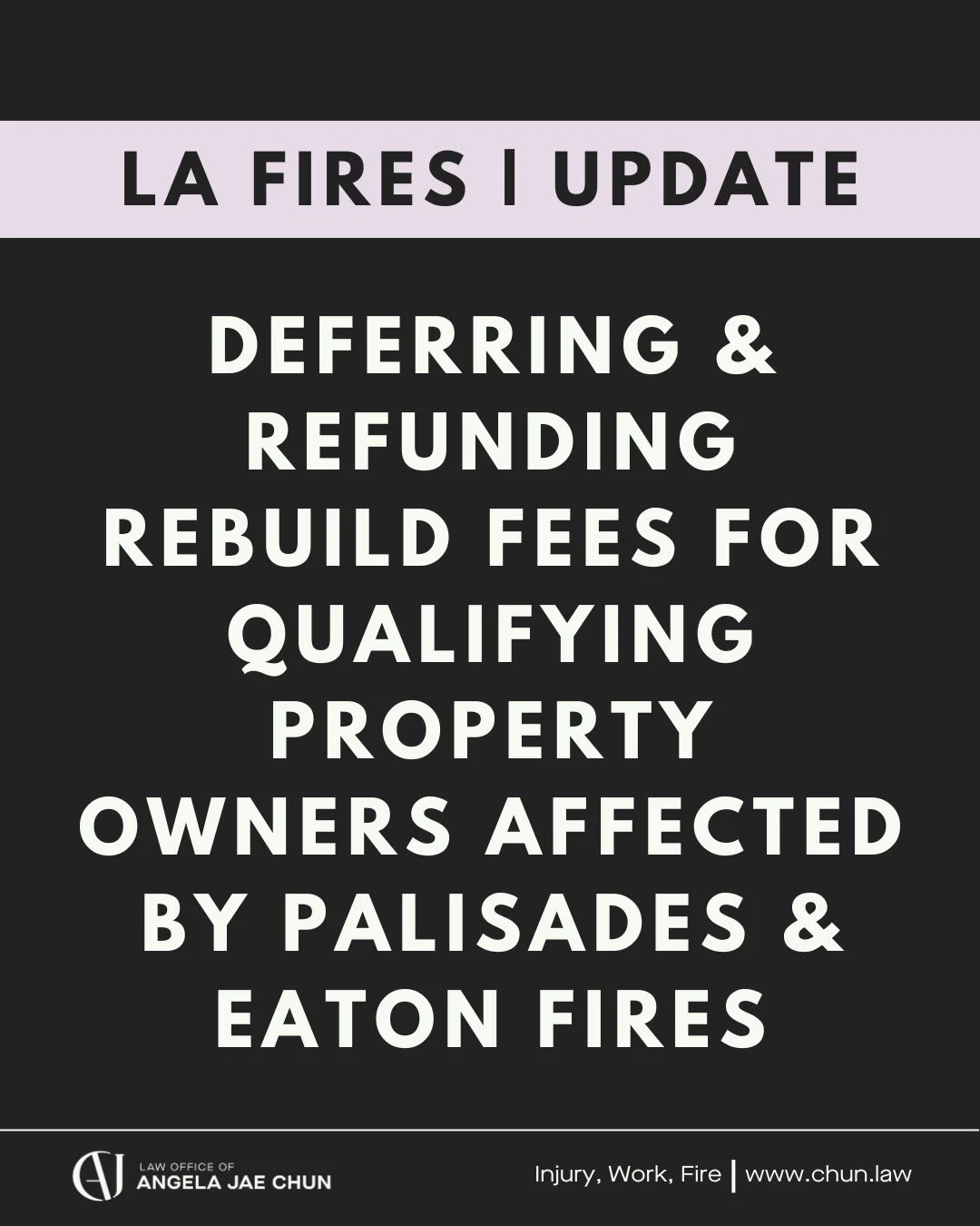 LA Fires | Defer & Refund Rebuild Fees