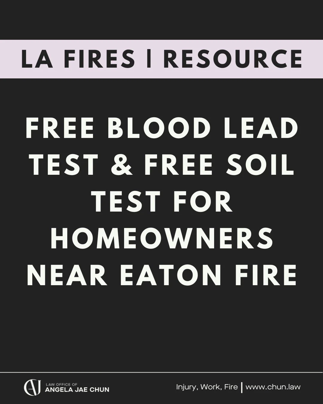 Eaton Fire | Free Blood Lead Test & Soil Test
